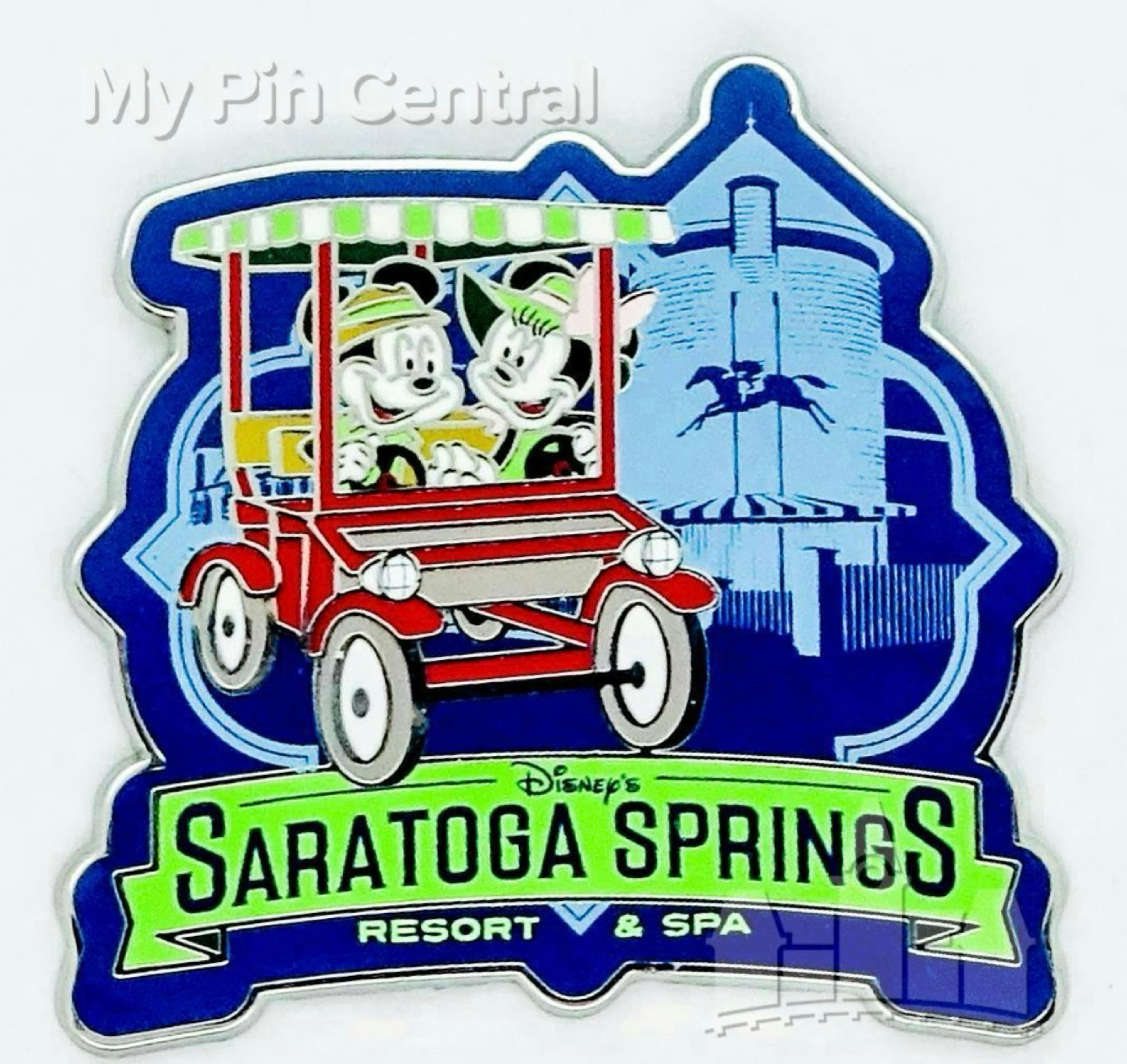 Mickey and Minnie Driving Vintage Car at Saratoga Springs Resort & Spa Pin
