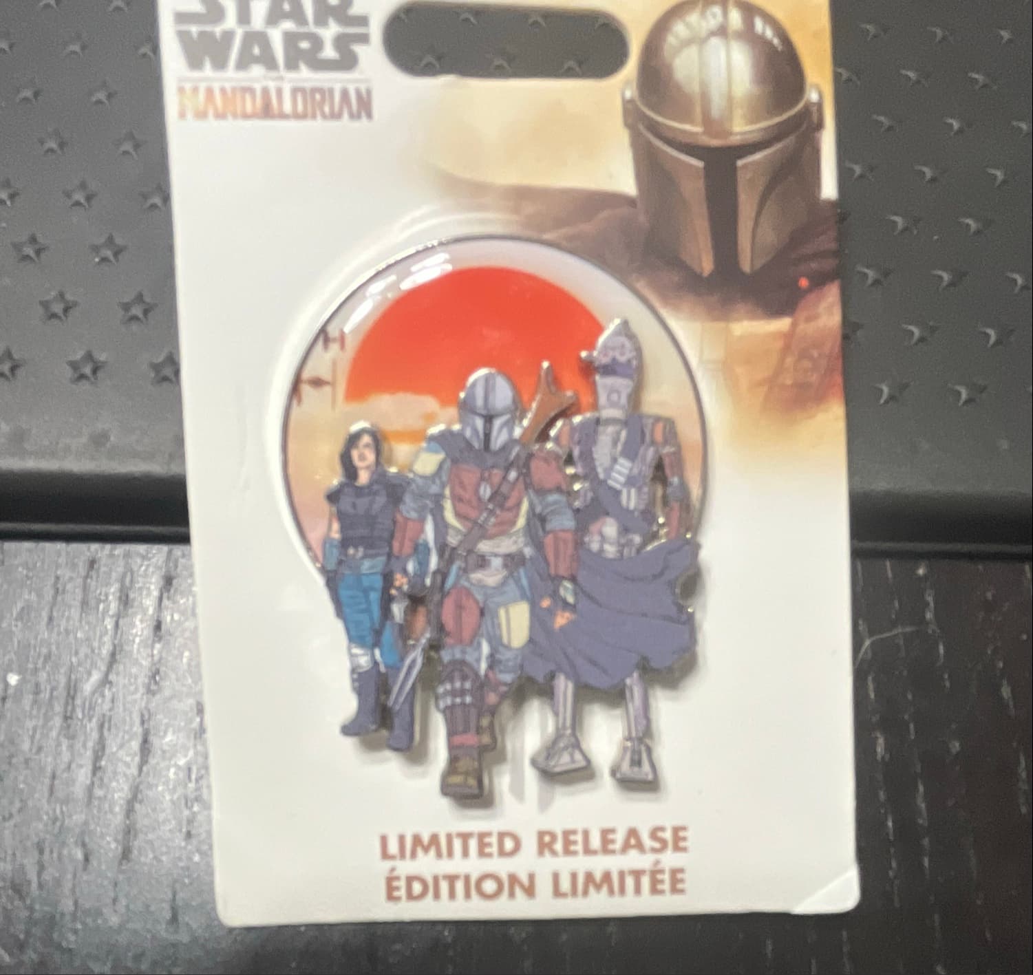 Cara Dune, Din Djarin, and IG-11 - Star Wars: The Mandalorian Limited Release Pin