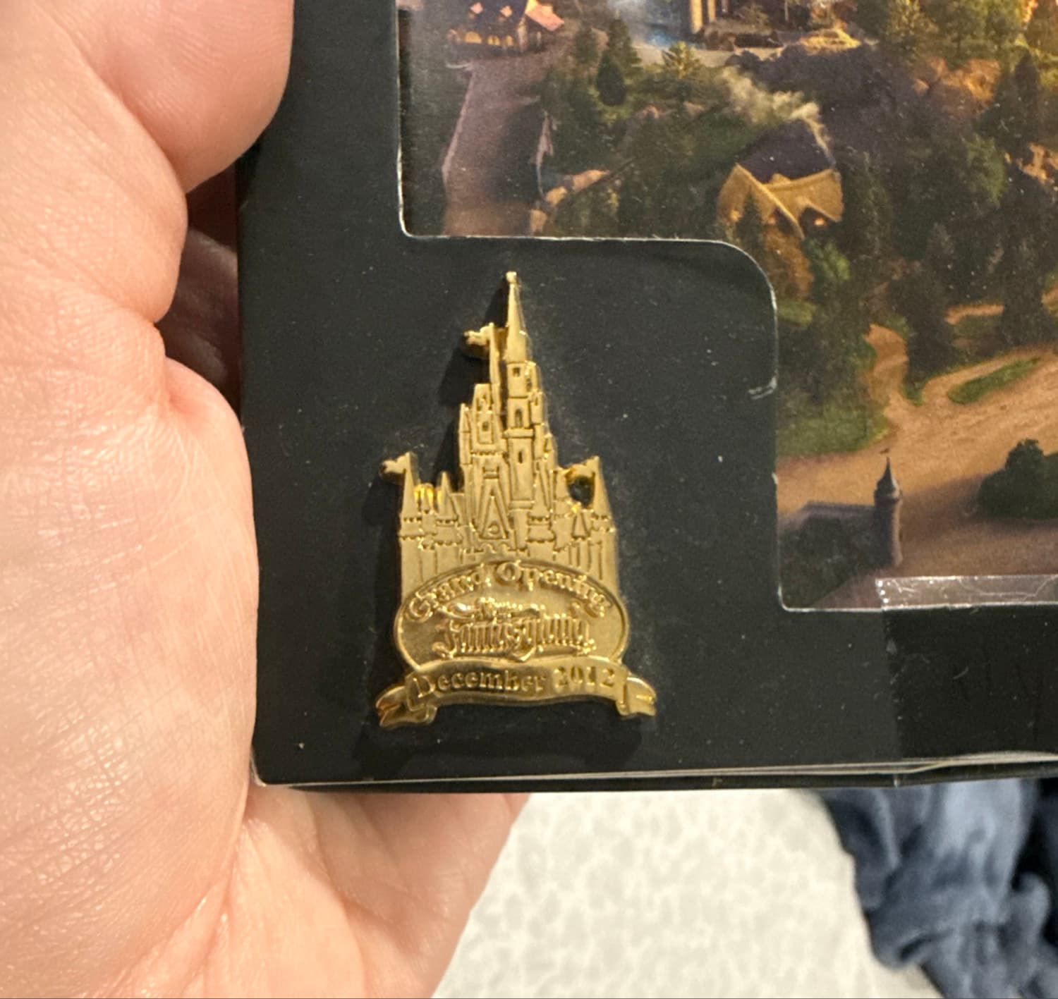 Disney Fantasyland Pin & Litho 2012 Grand Opening Limited Release