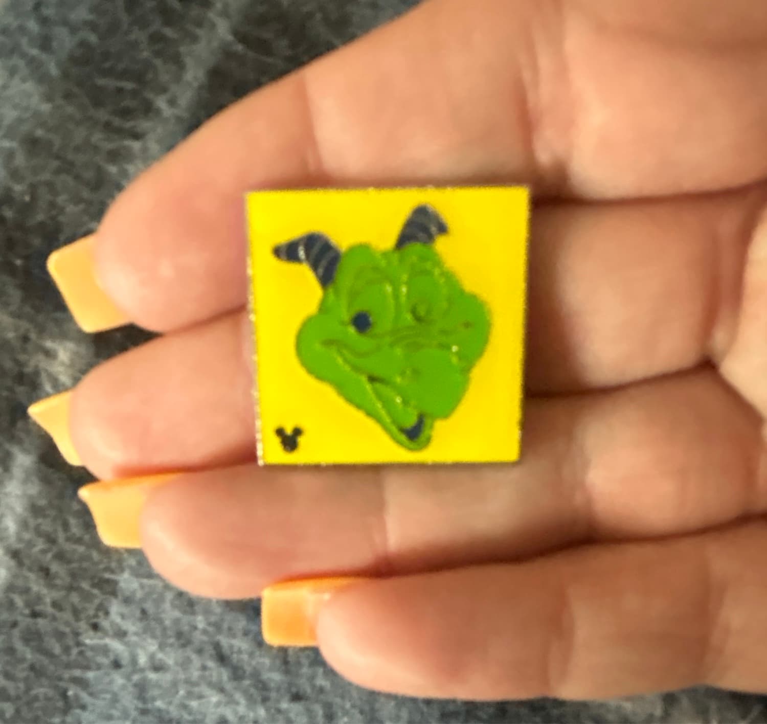 Figment Yellow Head Hidden Mickey Pin