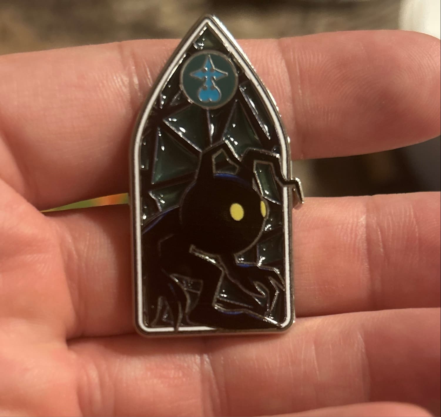Disney Kingdom Hearts Stained Glass Blind Box Enamel Pin - Shadow