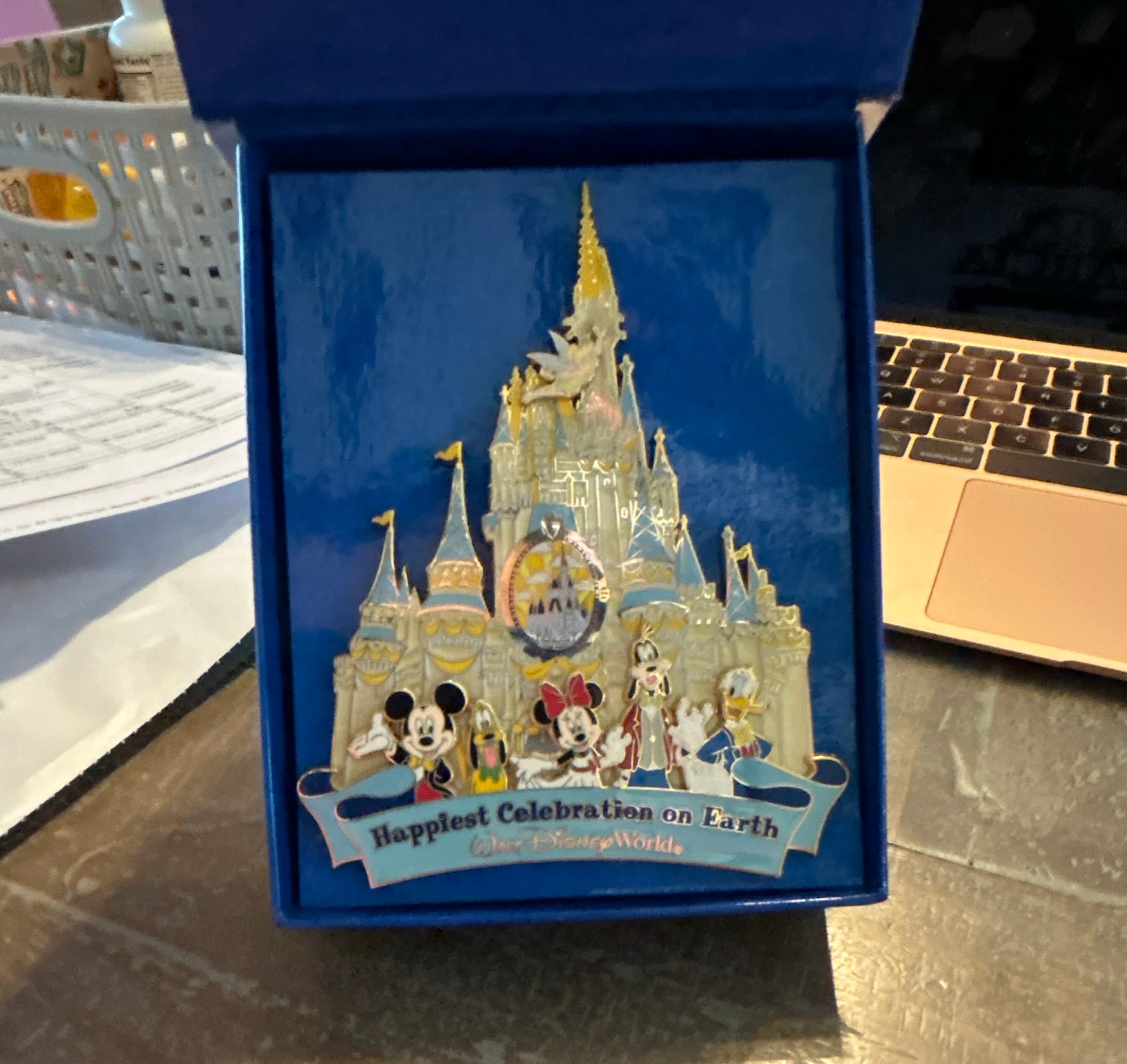 Cinderella Castle Super Jumbo Pin - Happiest Celebration on Earth with Fab 5 and Tinker Bell