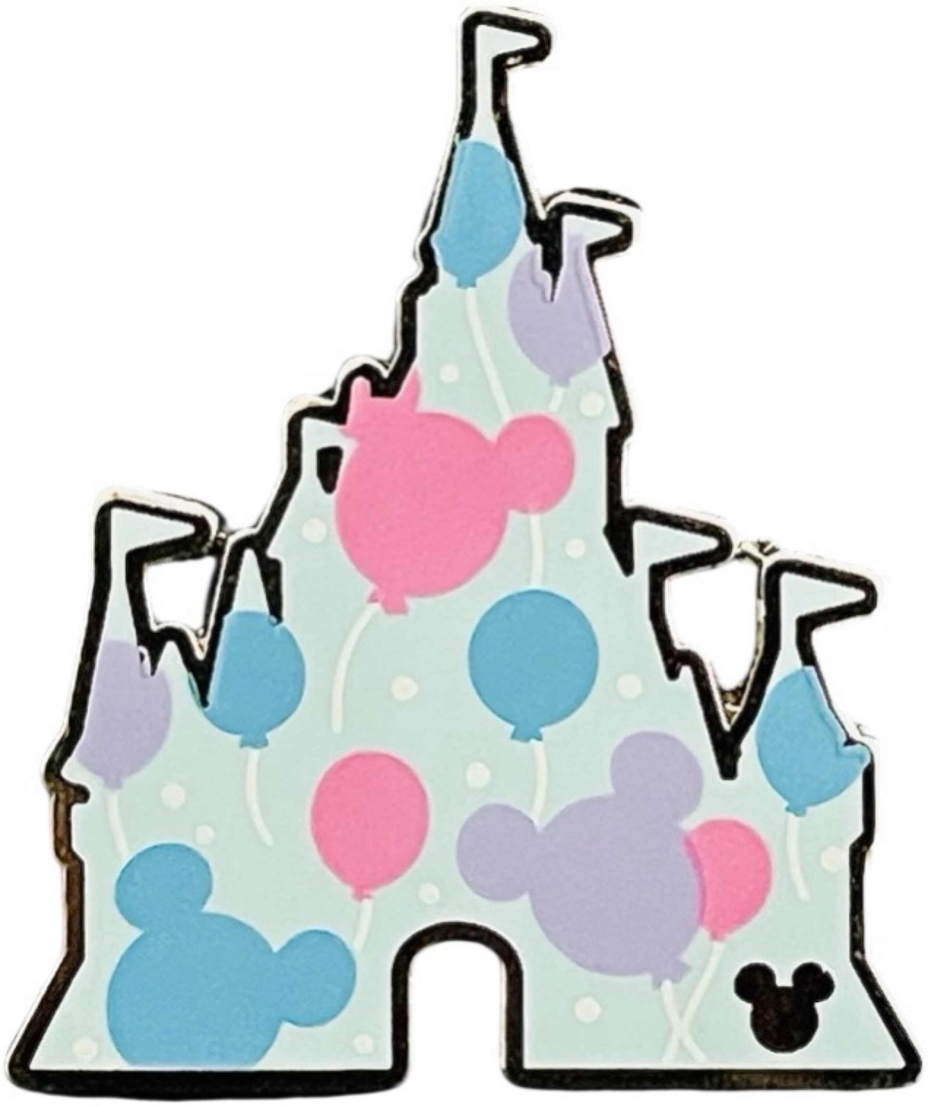 Mickey Icon Balloons Cinderella Castle front