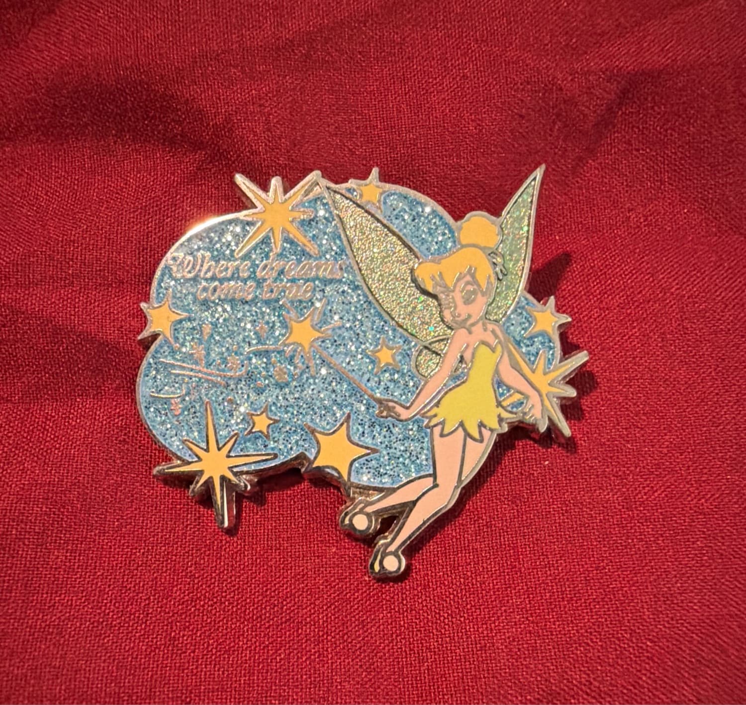 Tinker Bell - Blue Cloud with Light Blue Stars - Where Dreams Come True