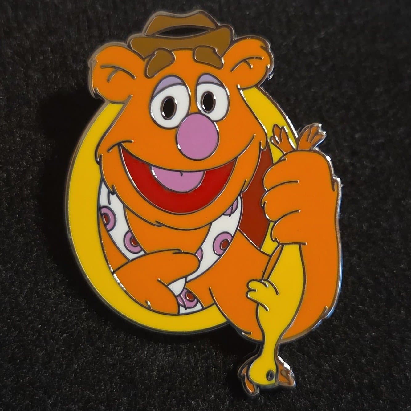 Fozzie Bear with Rubber Chicken - The Muppets Mystery Pin Set 2023 front