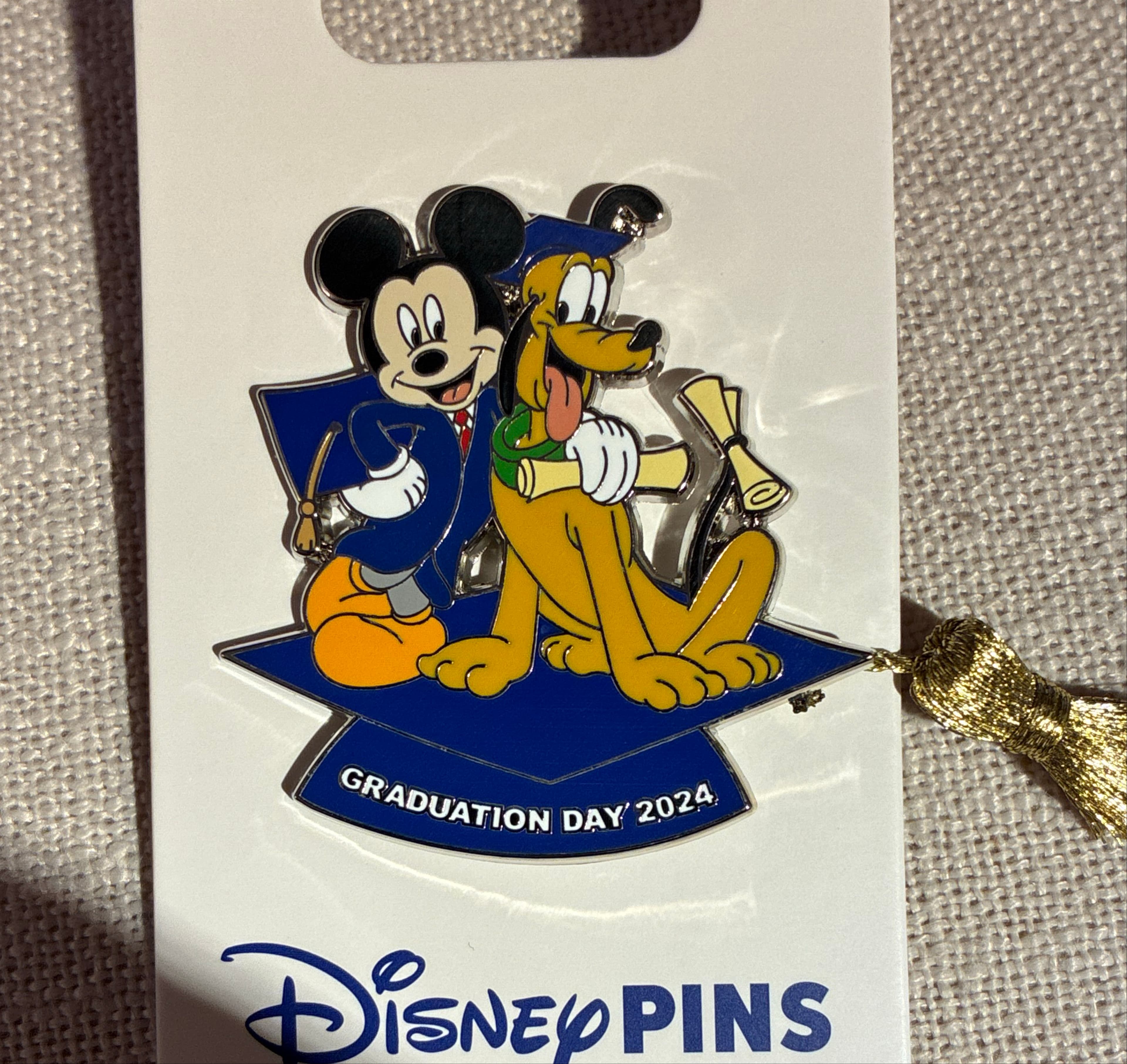 Mickey Mouse and Pluto Graduation Day 2024 Pin