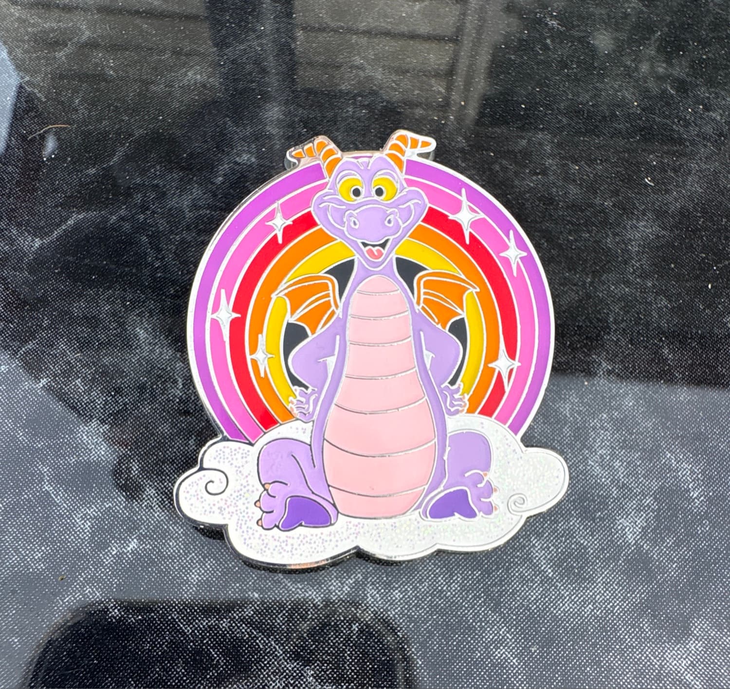 Figment on Cloud with Rainbow front
