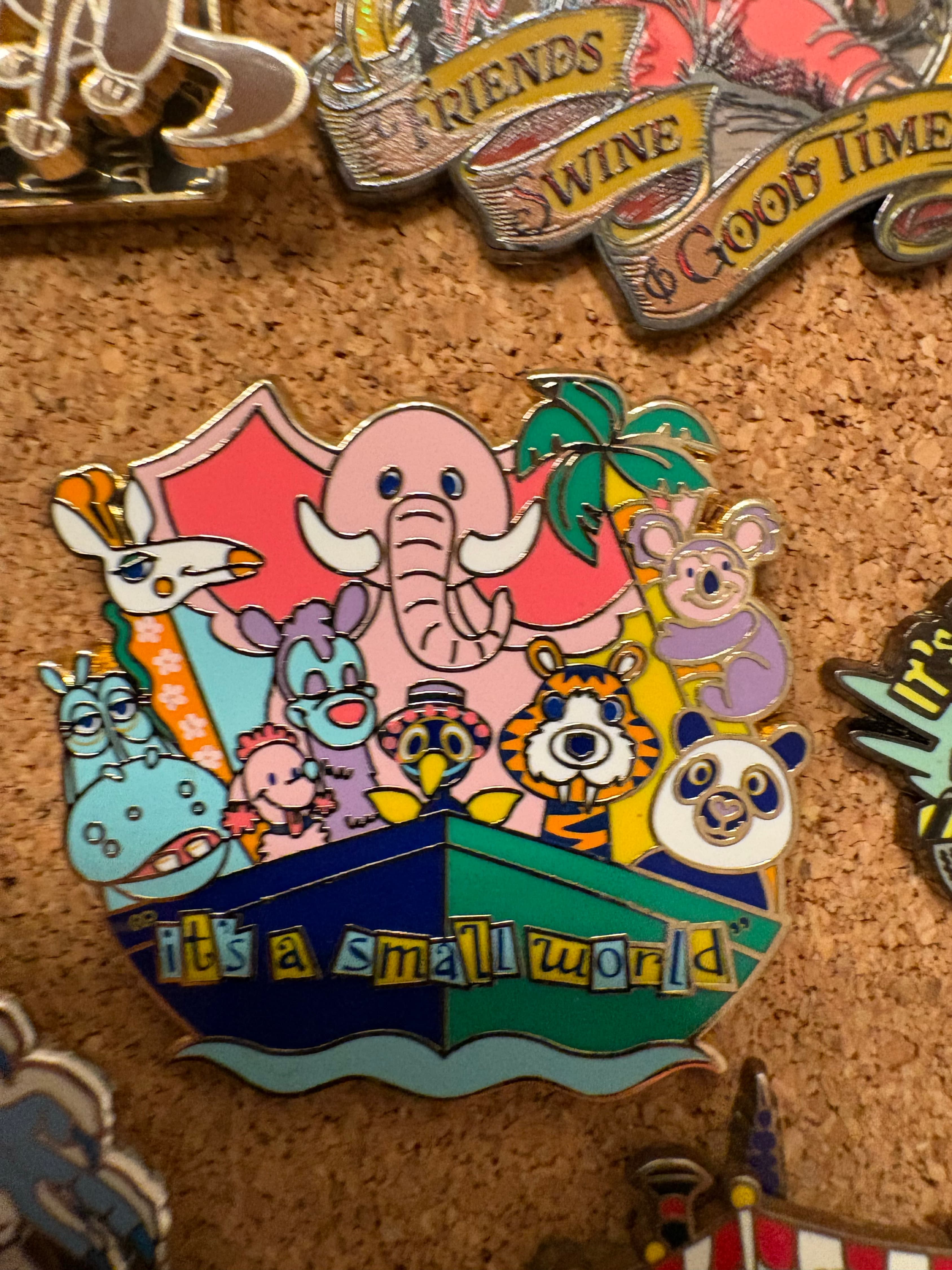 It's a Small World Animals on Attraction Boat Pin