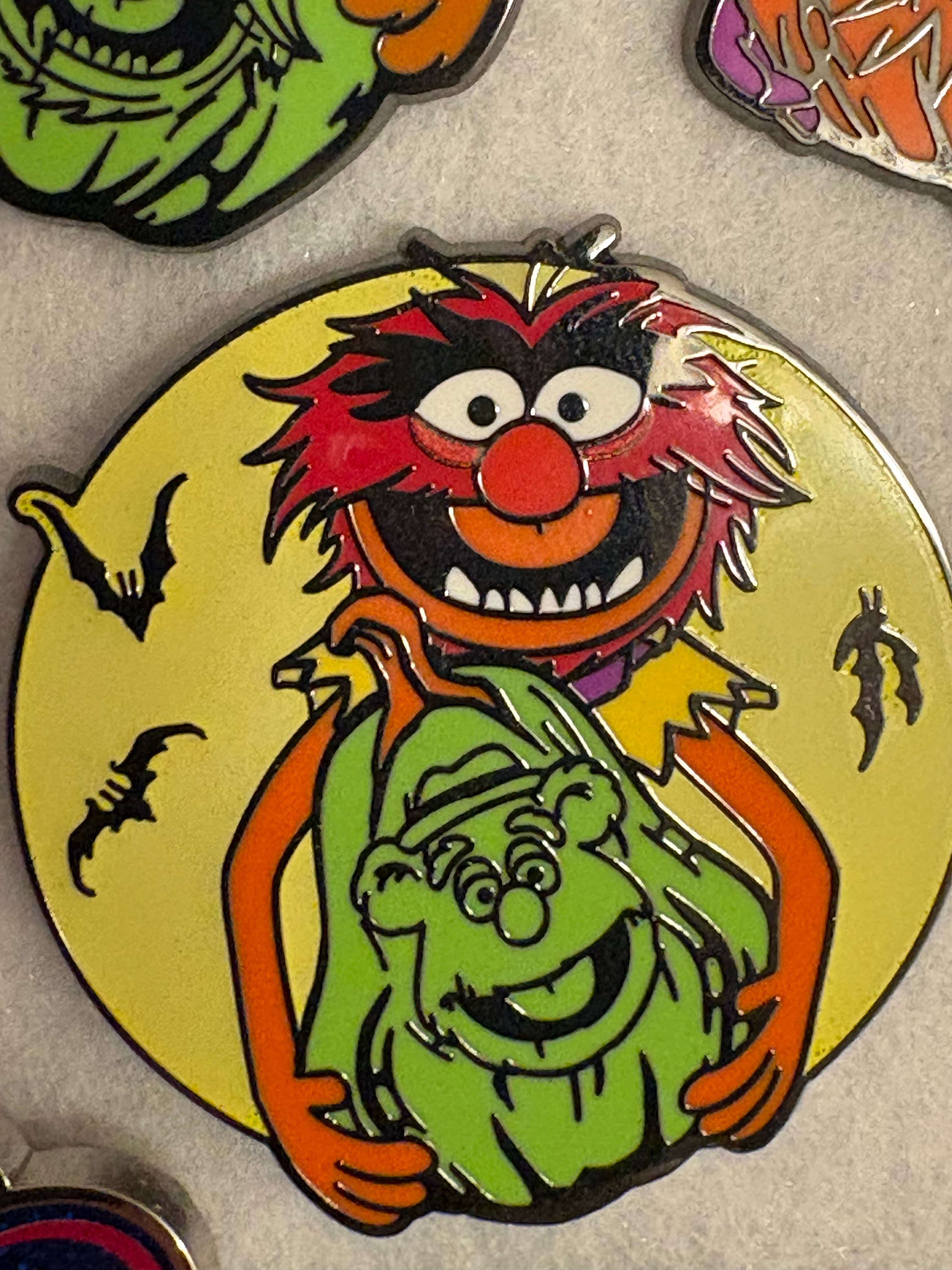 Animal with Fozzie Pumpkin - The Muppets Halloween Pin Set front