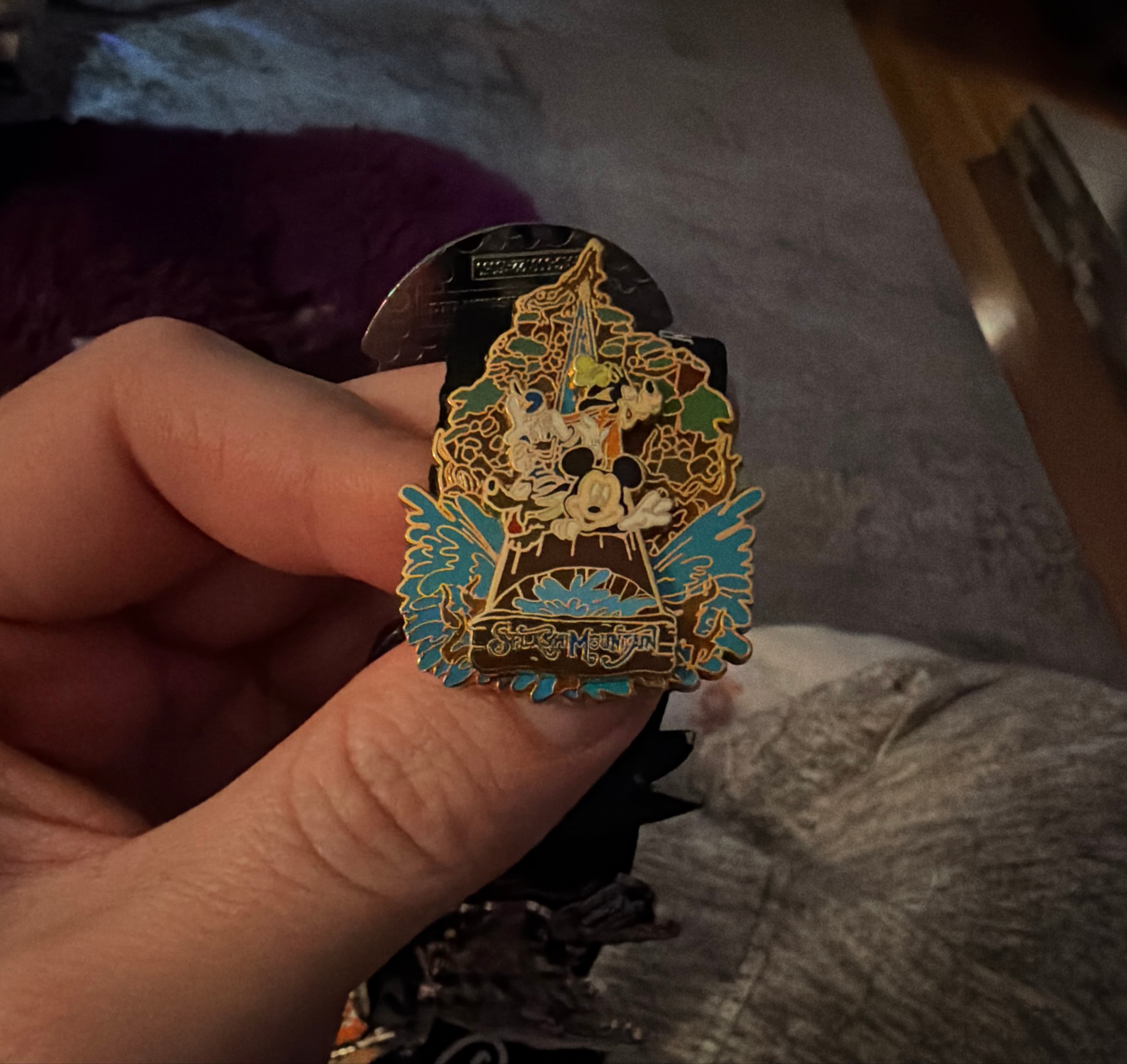 Mickey, Minnie, Goofy, and Pluto Splash Mountain Log Flume Pin