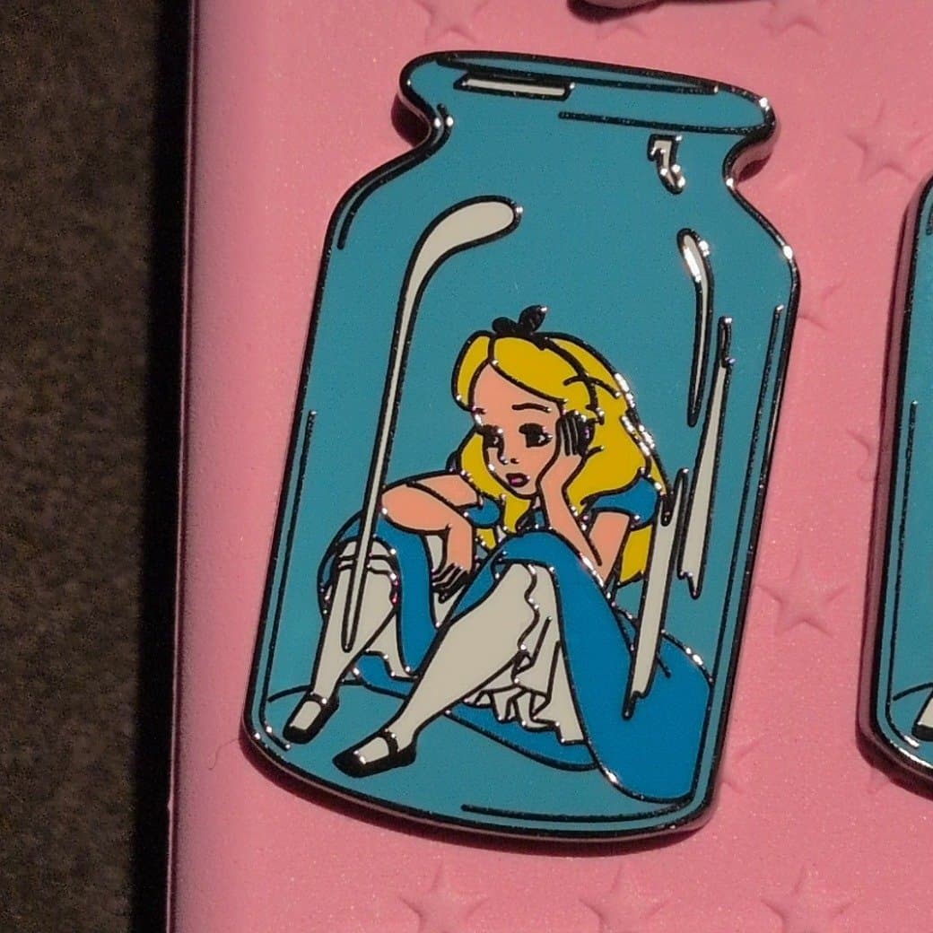 Alice in Wonderland Alice In the Bottle Floating Pin