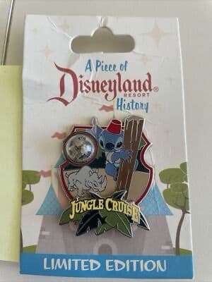 Stitch Jungle Cruise - A Piece of Disneyland Resort History Pin