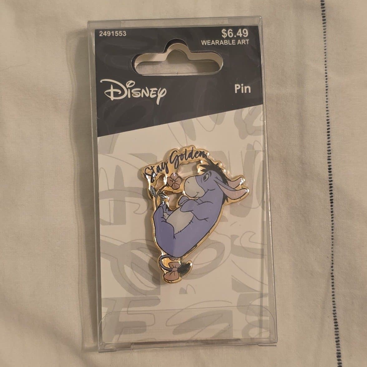 Eeyore Stay Golden Enamel Pin