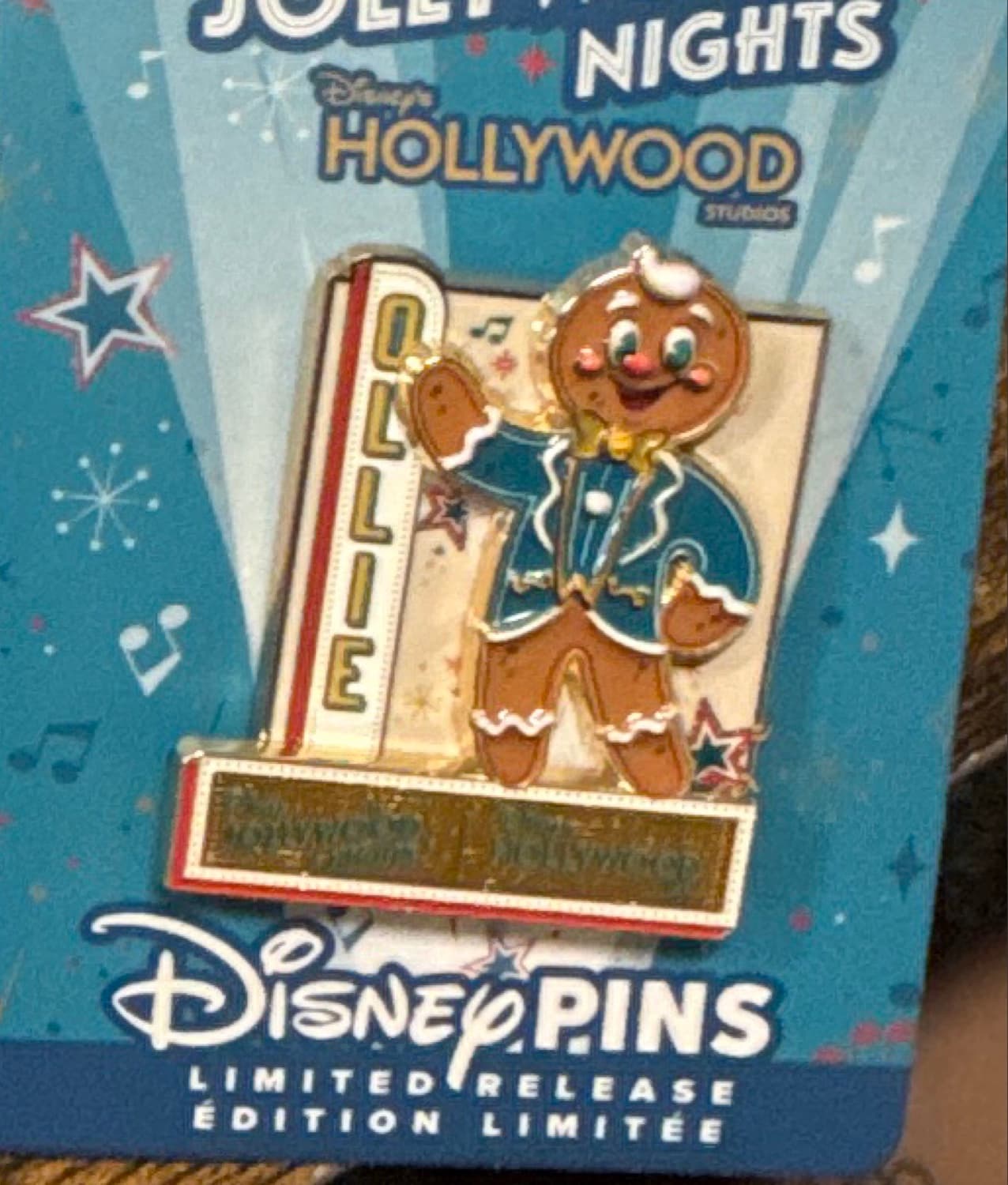 Ollie Gingerbread Man Marquee Pin - Disney Jollywood Nights 2024
