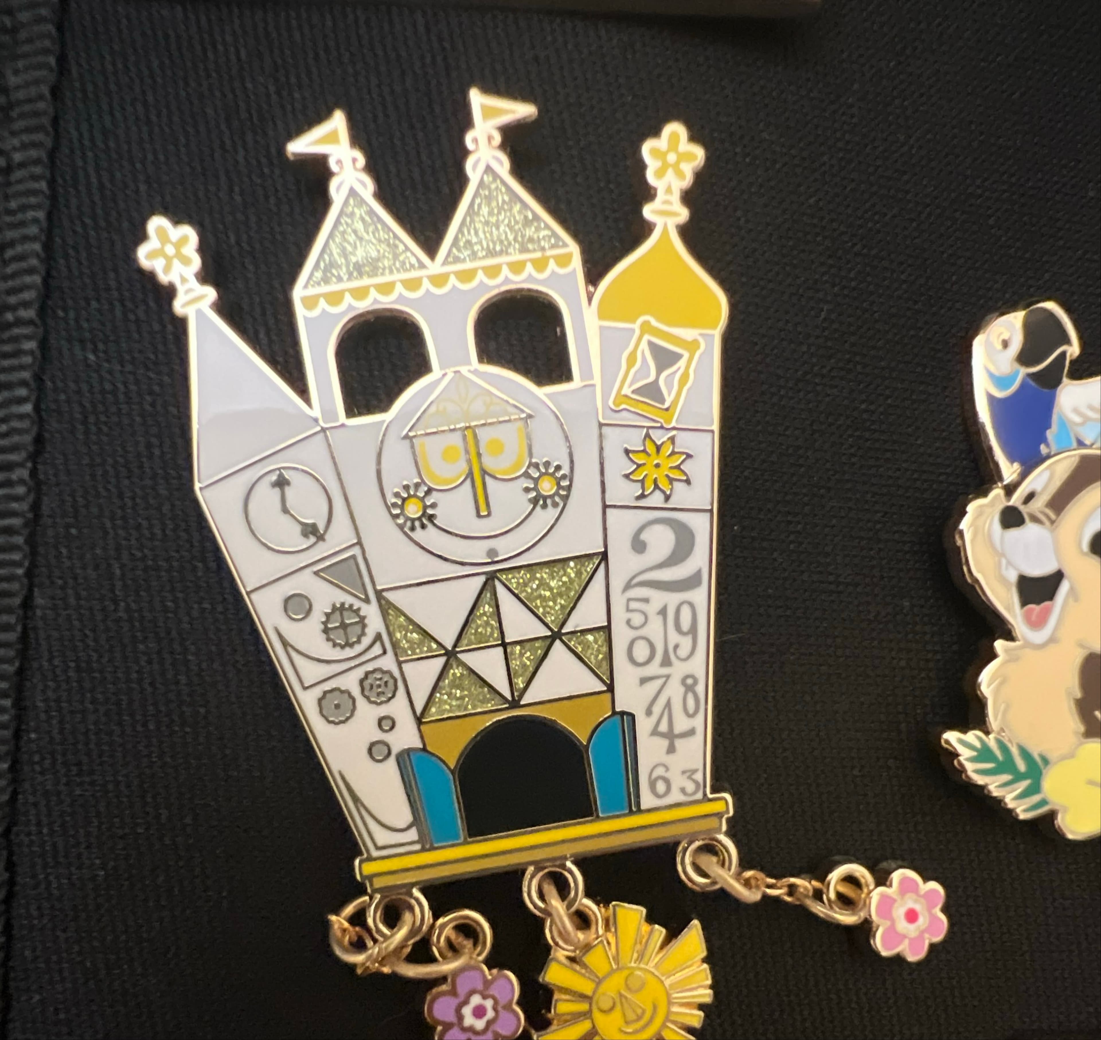 It's a Small World 55th Anniversary Clock Tower Dangle Pin