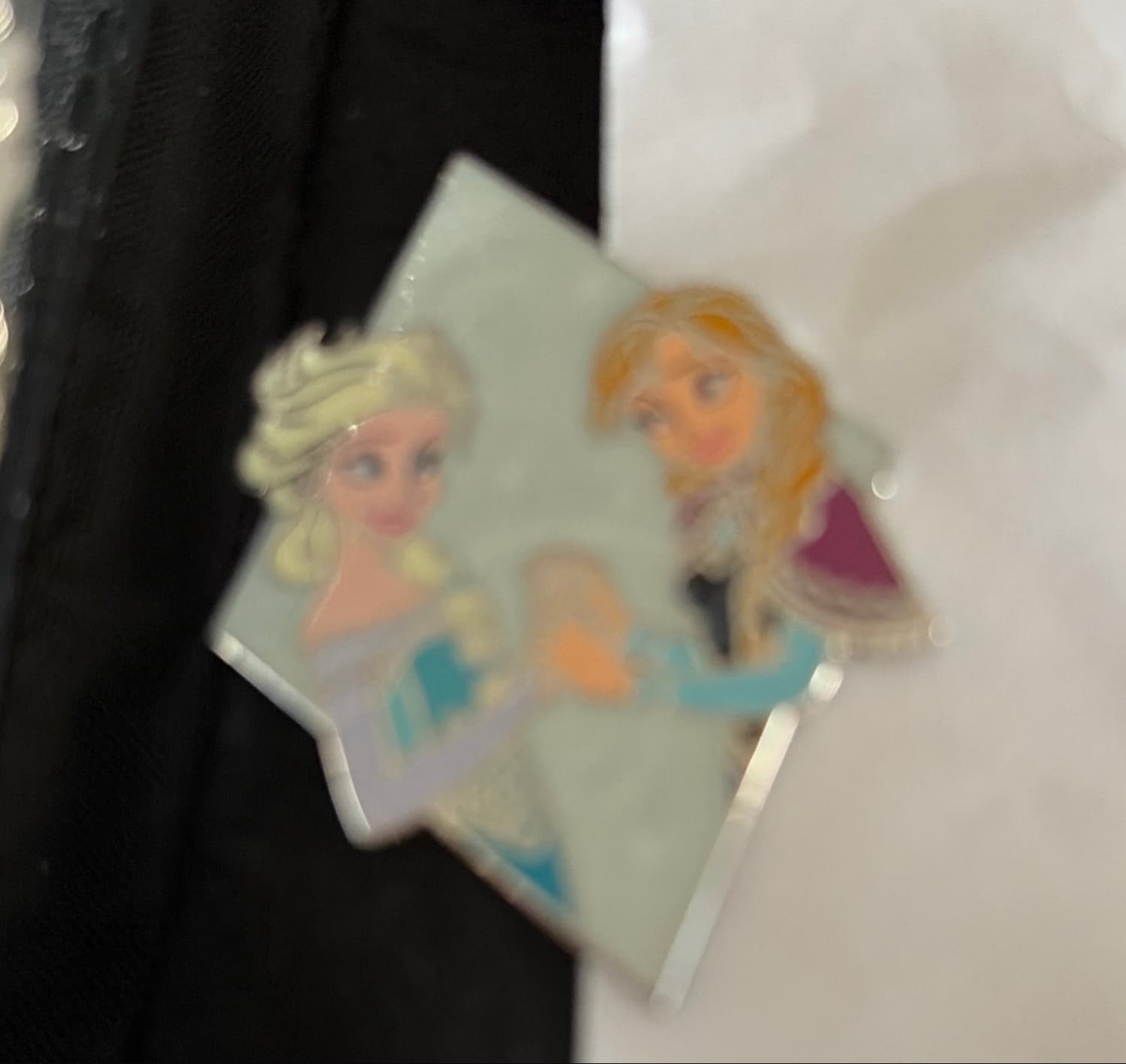 Anna and Elsa Diamond Pin