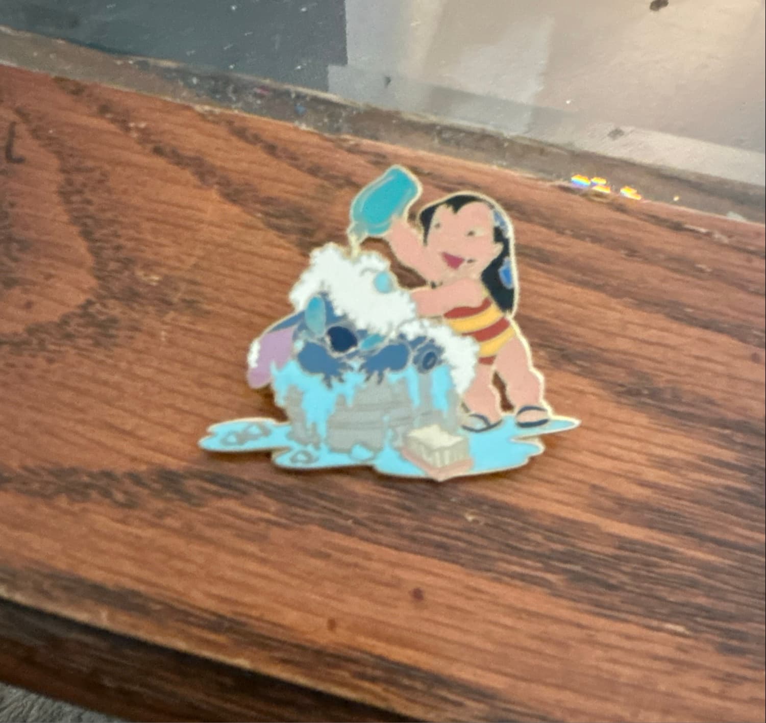 Bath time tales - Lilo giving Stitch a bath
