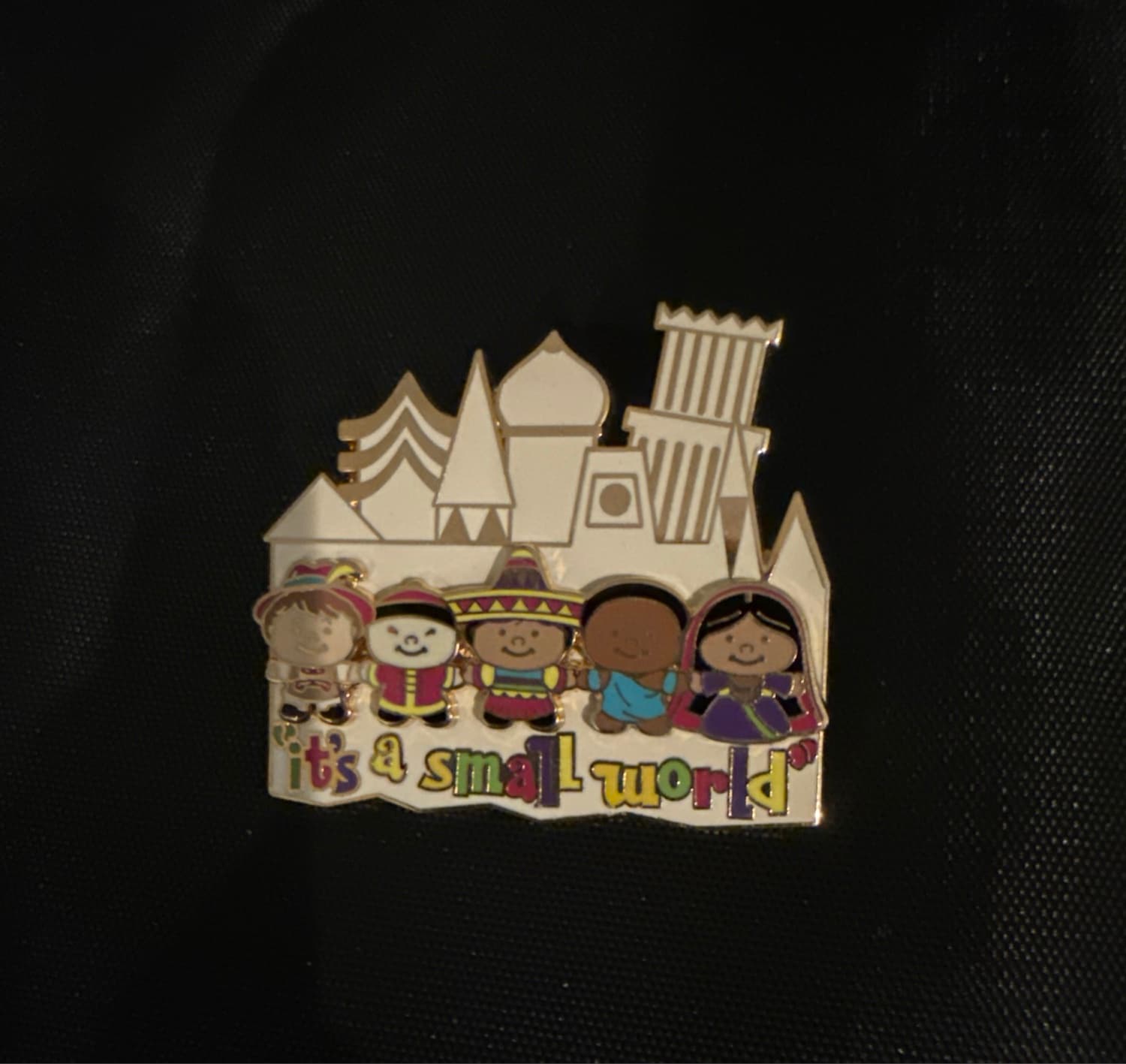 It's a Small World - Children White Castle Pin
