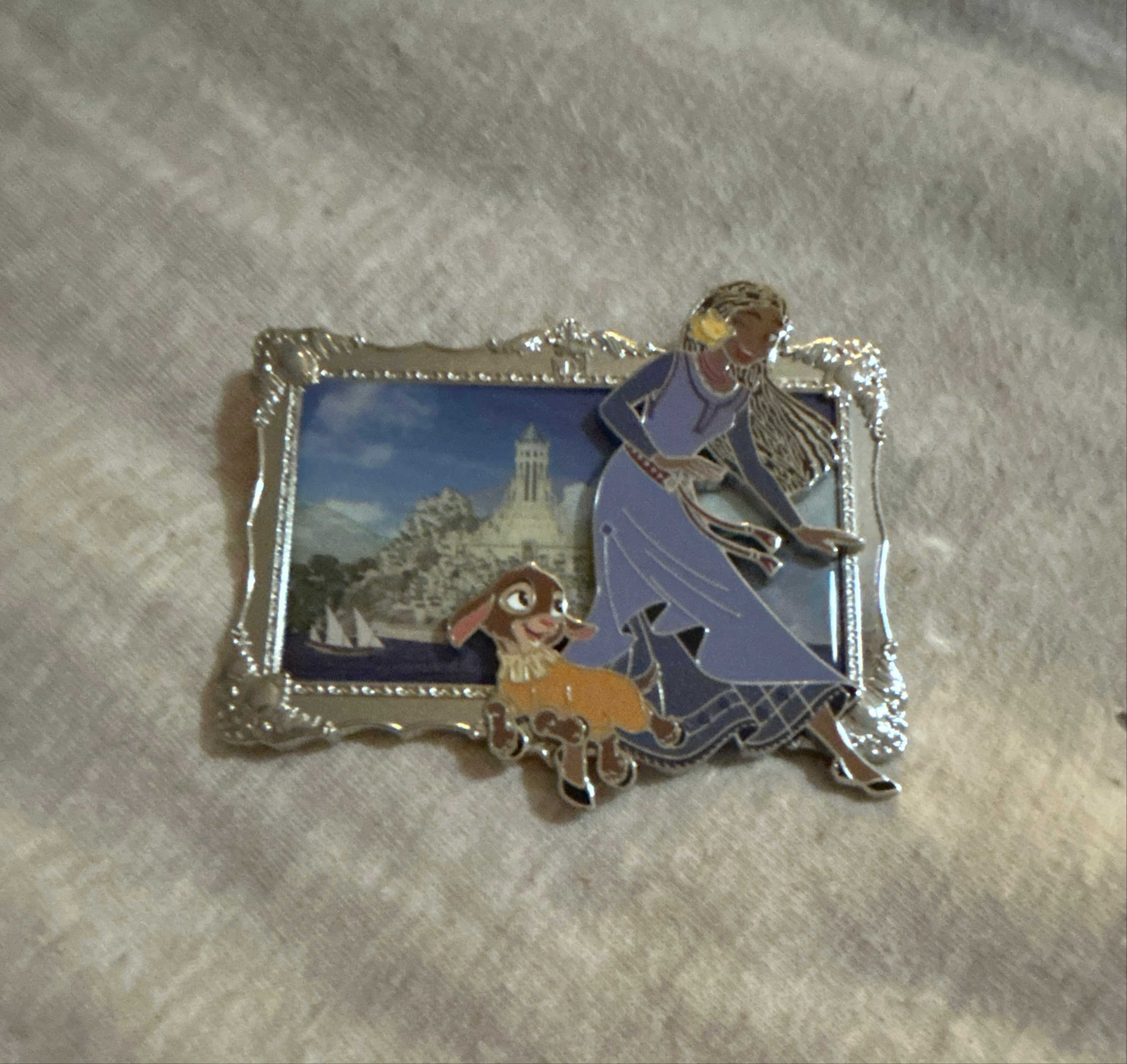 Asha and Valentina Framed Scenic Pin
