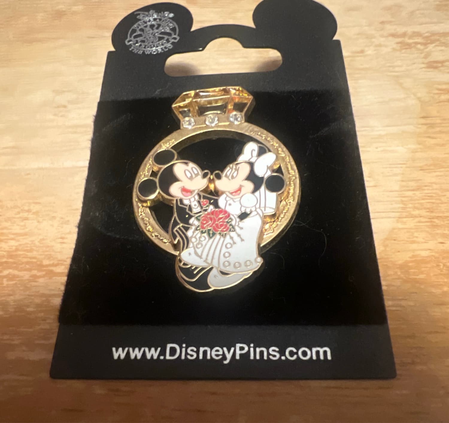 Mickey and Minnie Mouse Icons Wedding Rings Pin