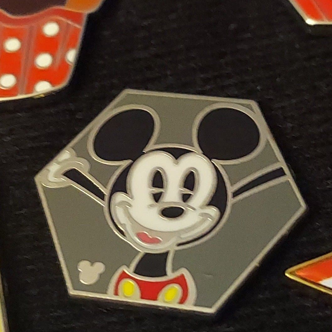 Mickey Mouse Hexagon Shapes Hidden Mickey Pin