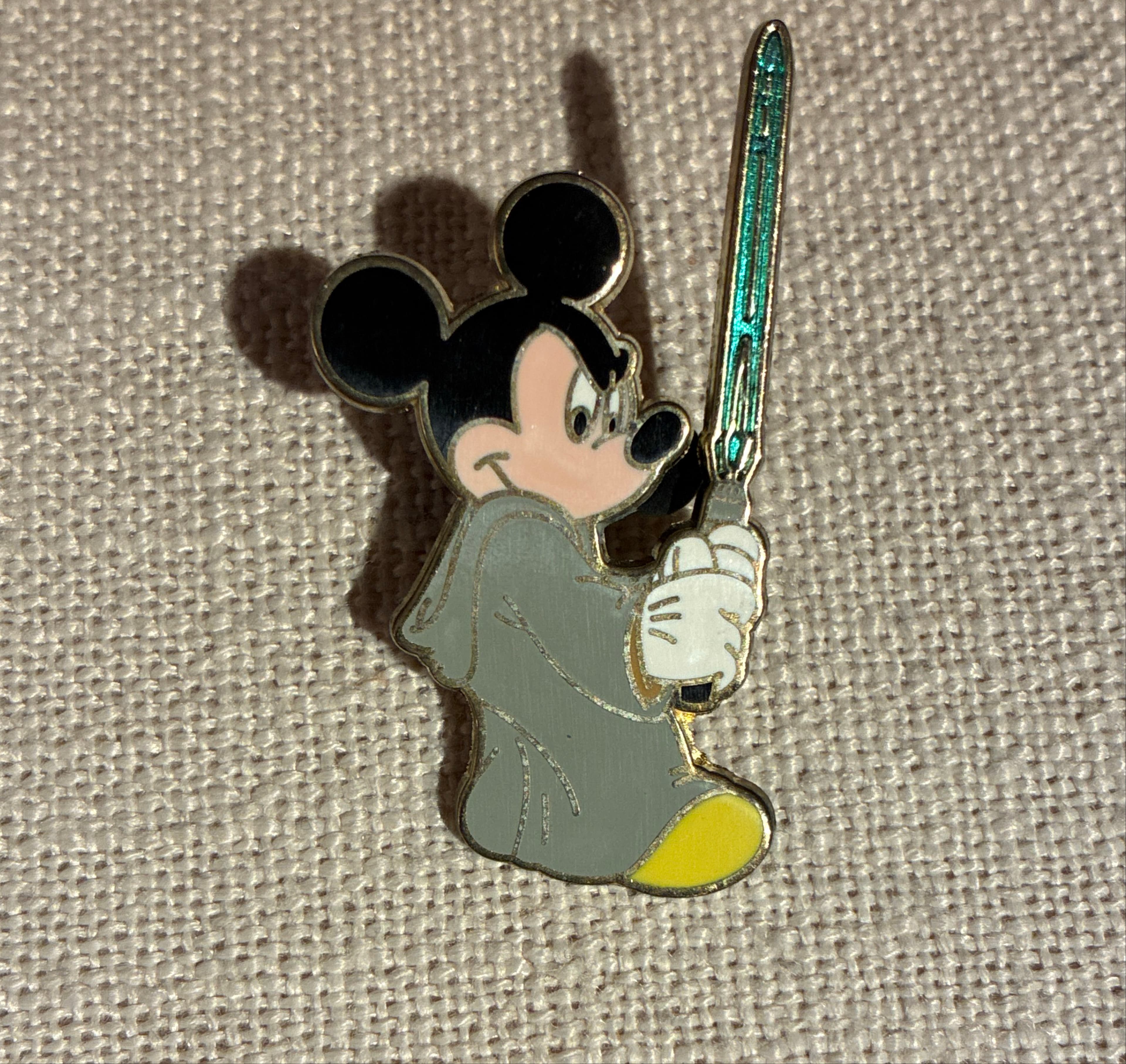 Mickey Mouse as Jedi Luke Skywalker with Green Lightsaber front