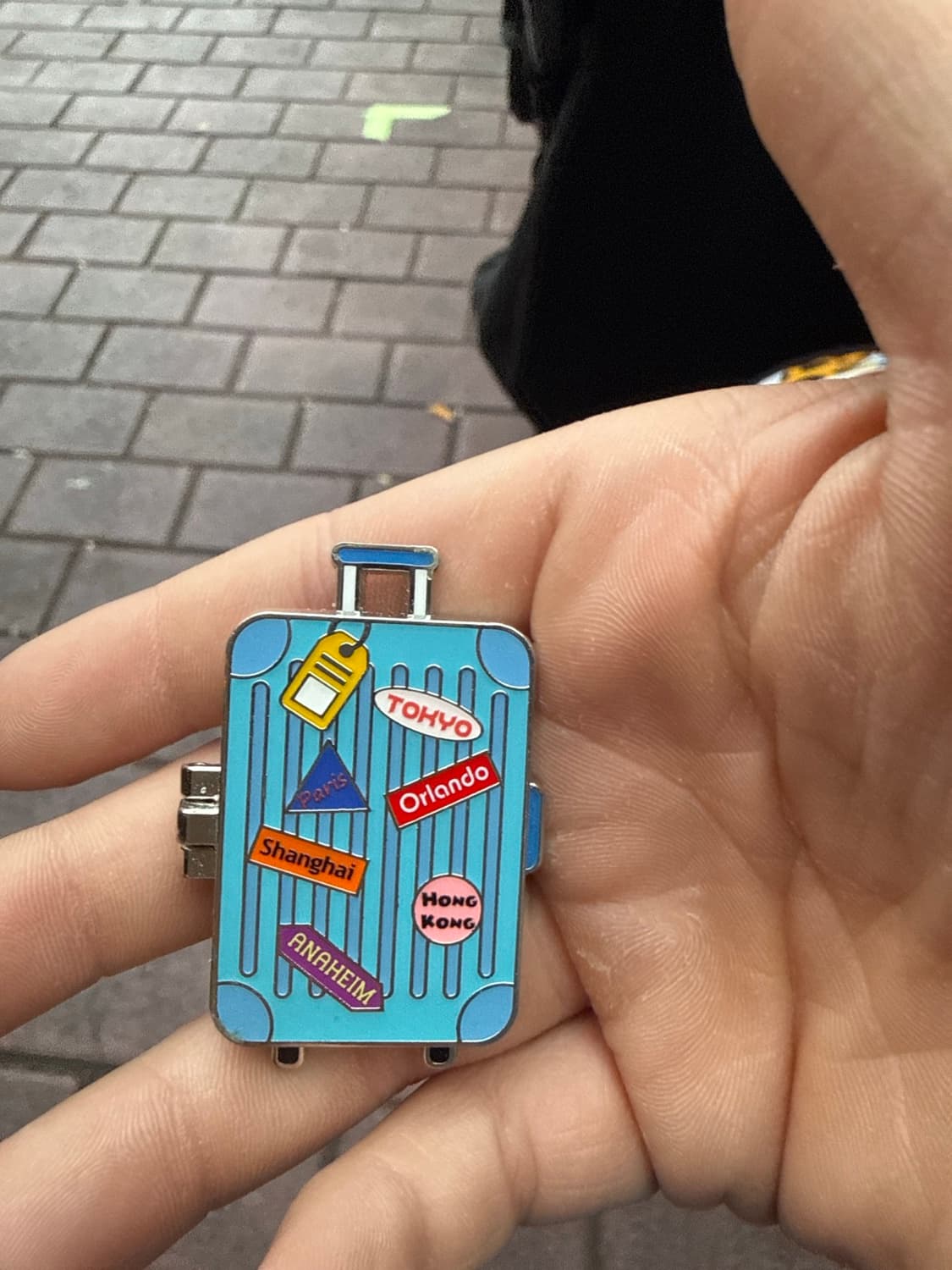 Mickey Mouse Hinged Luggage Pin - Disney Parks Around the World