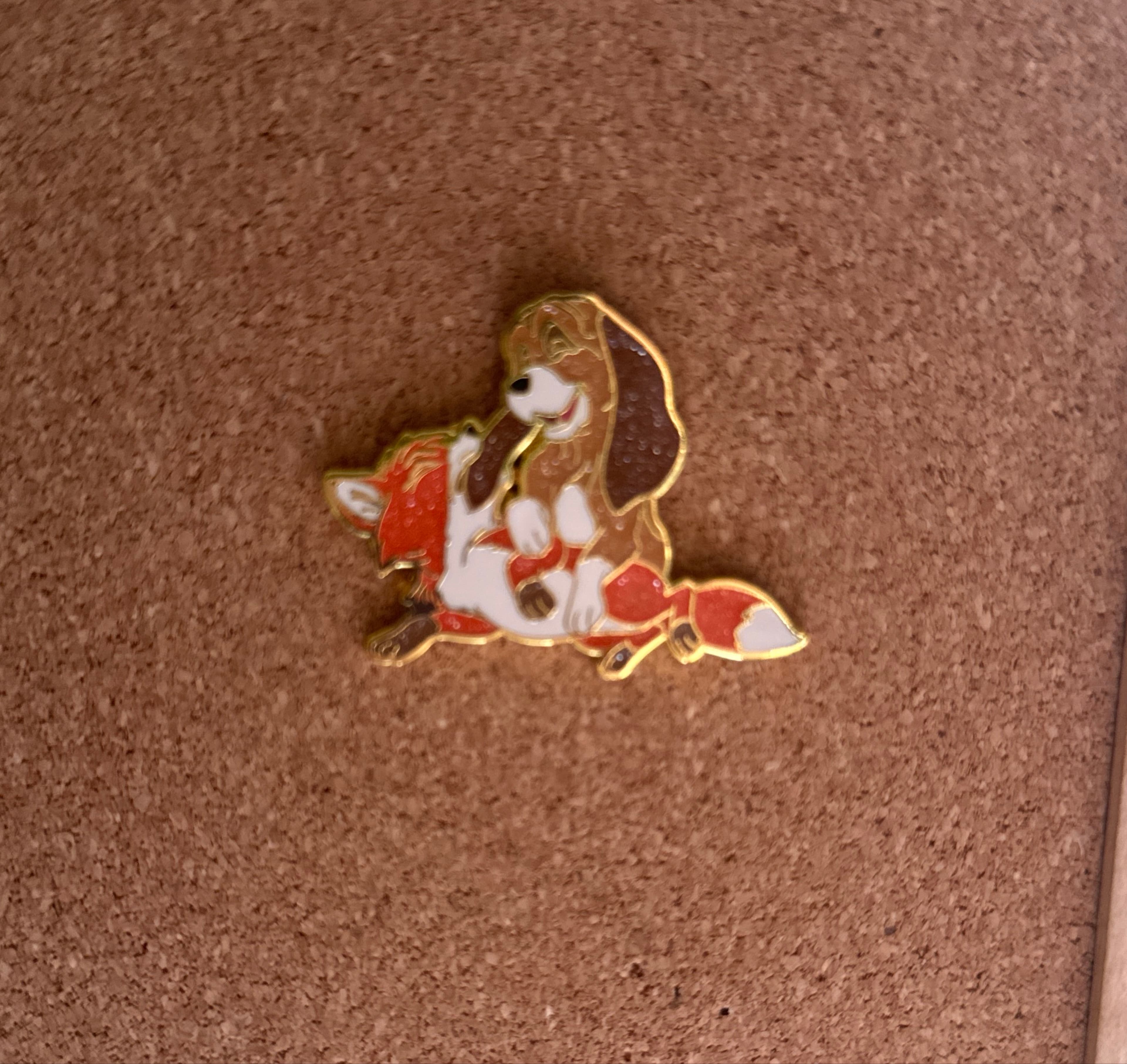 Tod and Copper Playing - The Fox and the Hound Loungefly Glitter Chase