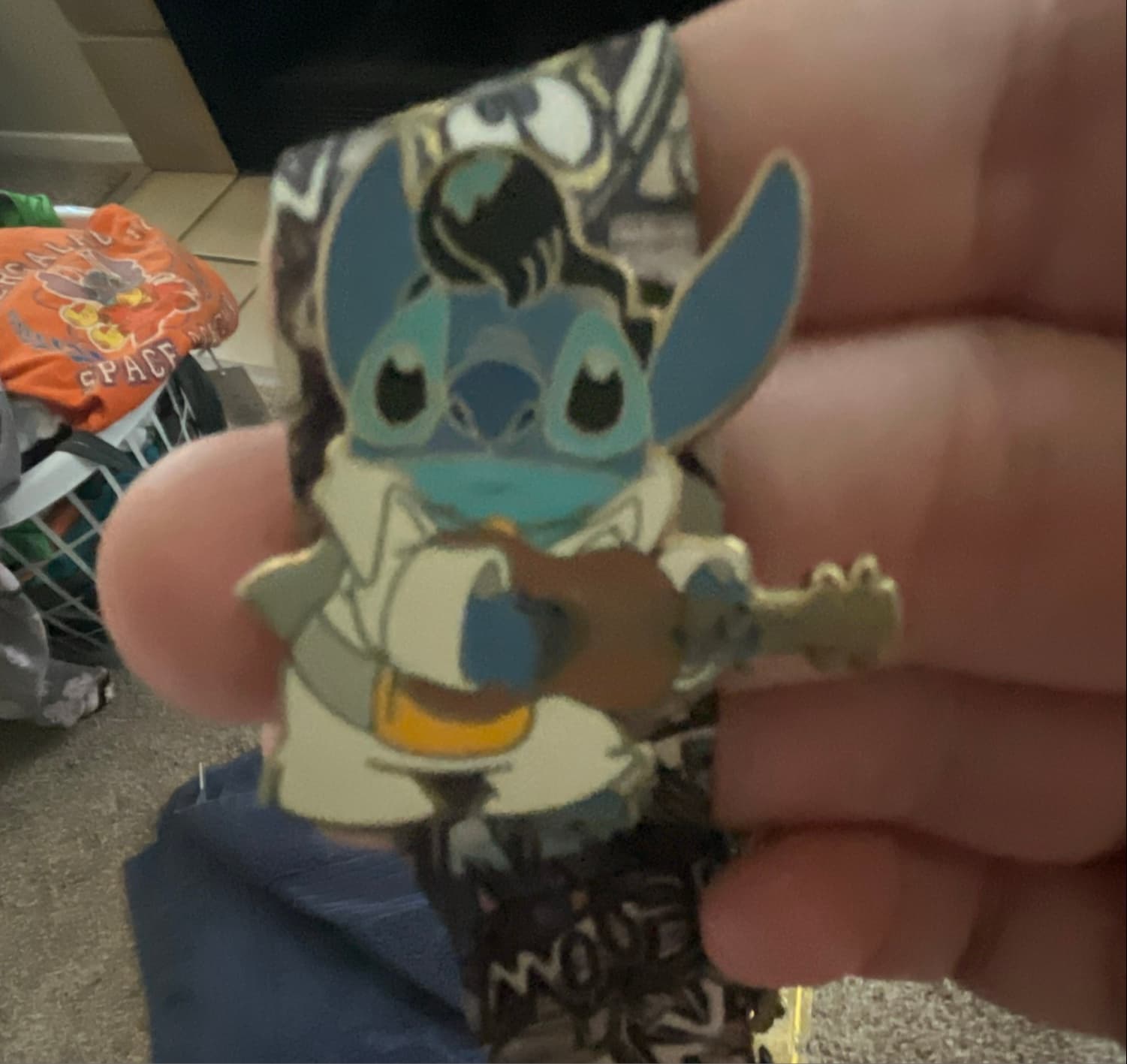 Stitch as Elvis Holding his Ukulele