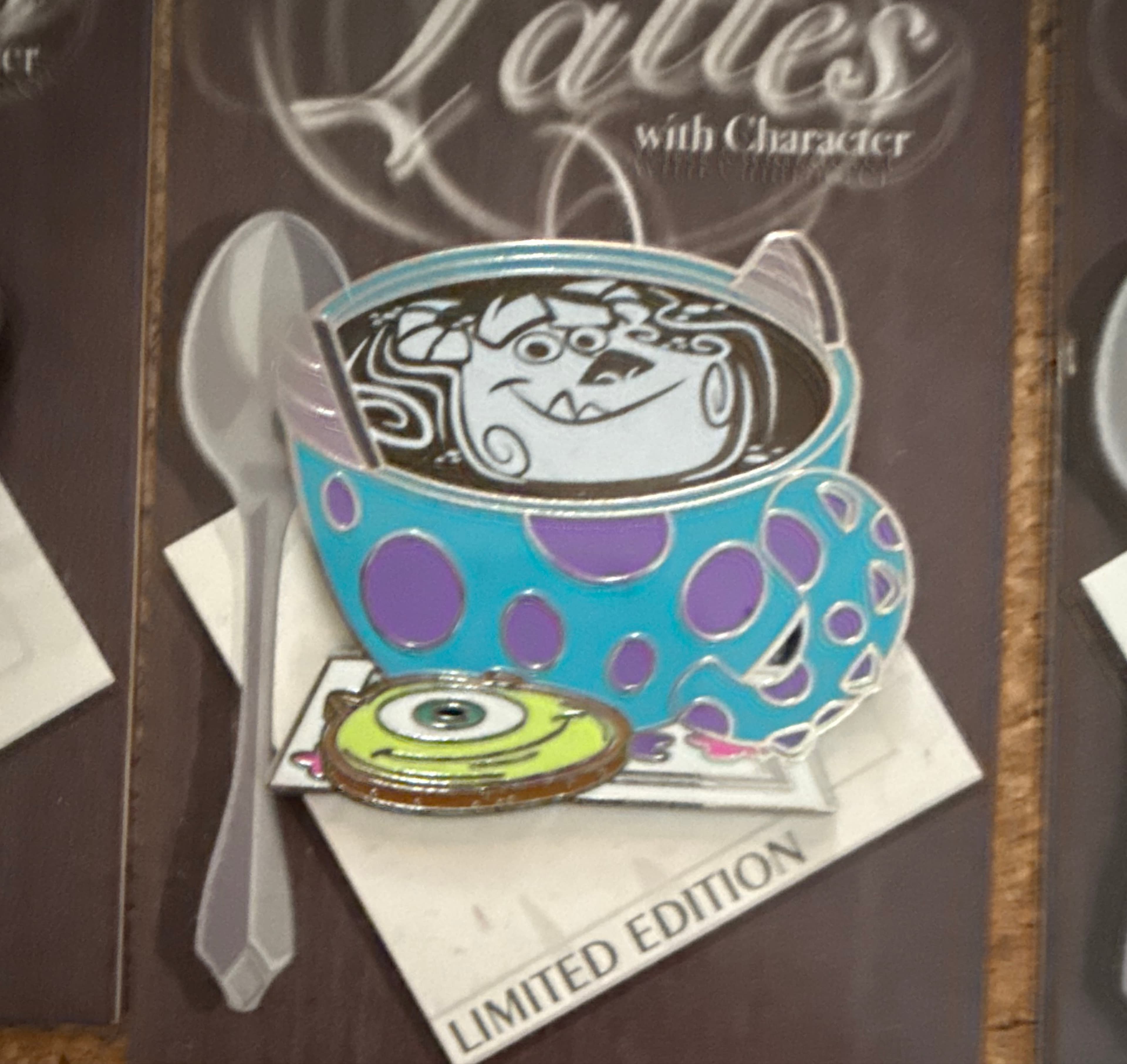 James P. Sulley Sullivan & Mike Wazowski Lattes with Character Pin