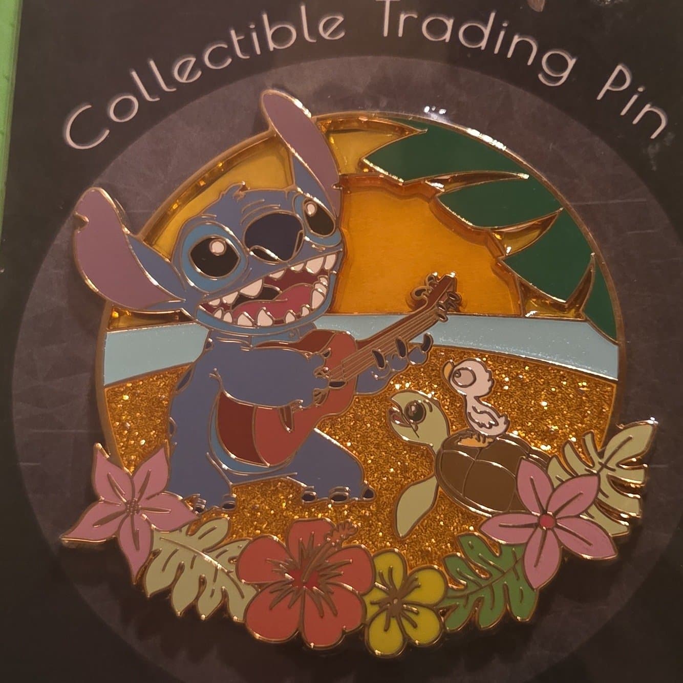 Stitch Ukulele Turtle Duckling Flower front