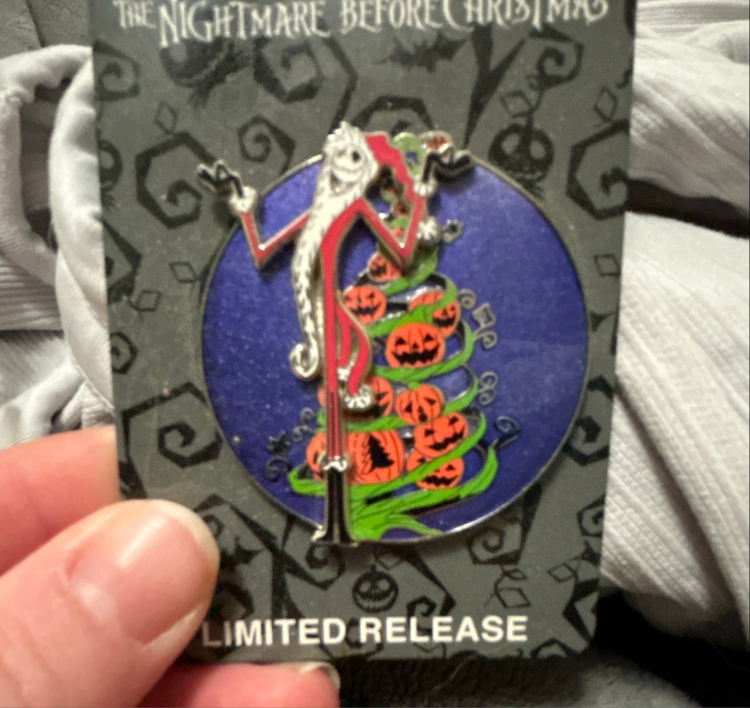 Jack Skellington as Sandy Claws Pumpkin Tree Limited Release Pin