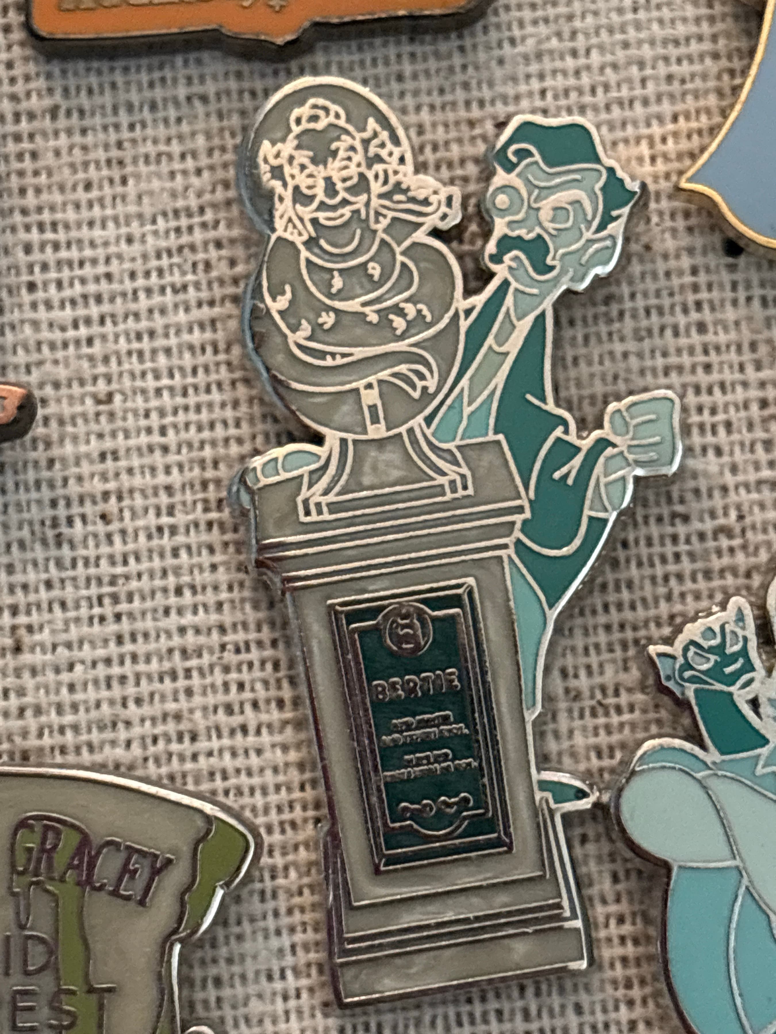 Bertie and Aunt Florence's Statue - Magic Kingdom's Haunted Mansion Interactive Graveyard Queue Mystery Collection