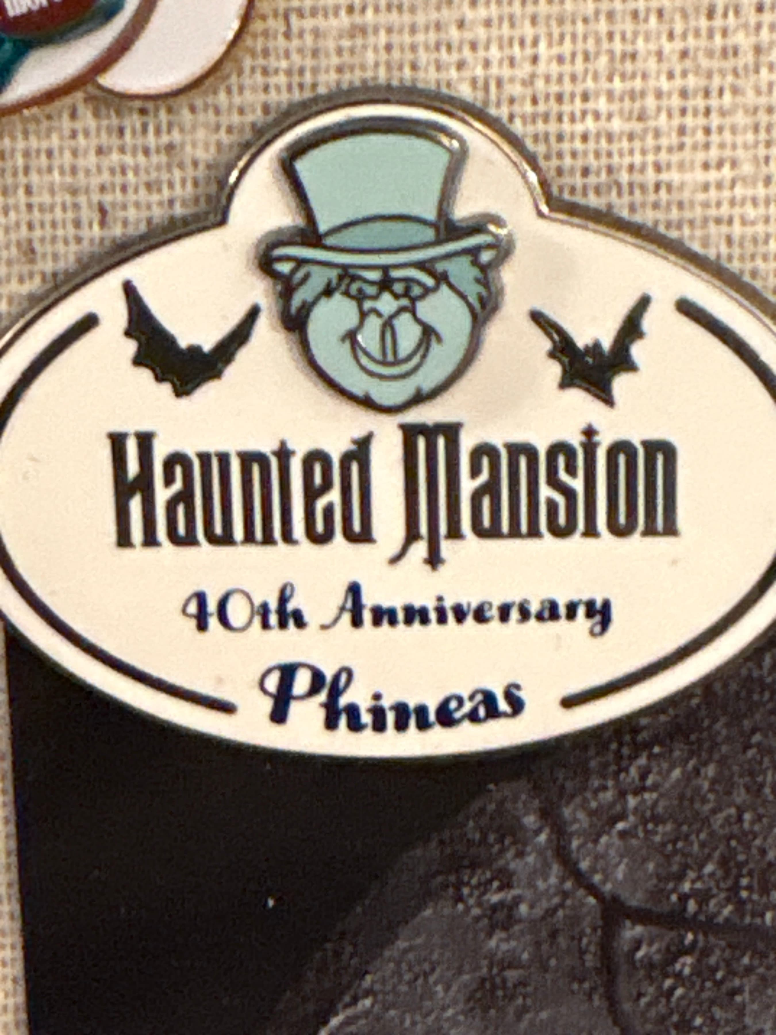 Cast Member Exclusive Name Tag - Phineas - Haunted Mansion 40th Anniversary