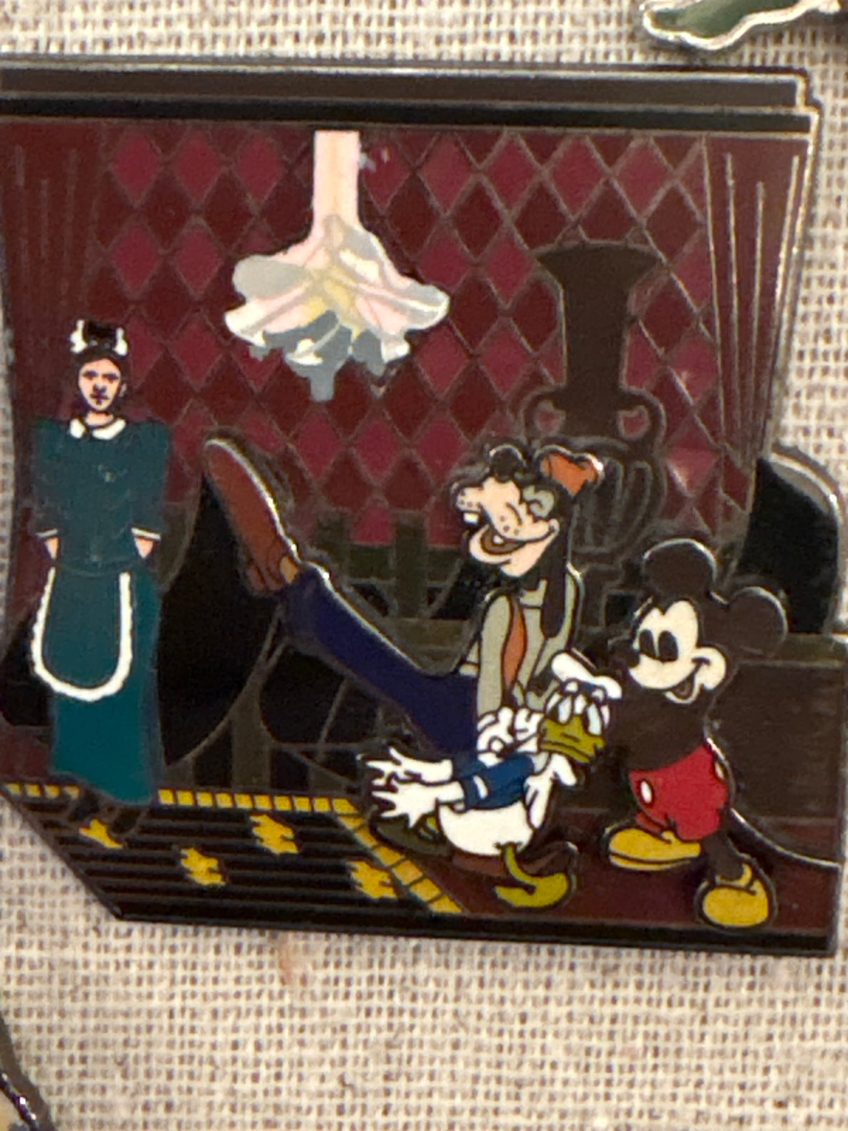 Goofy, Donald And Mickey On Haunted Mansion Ride - Haunted Attraction Collection