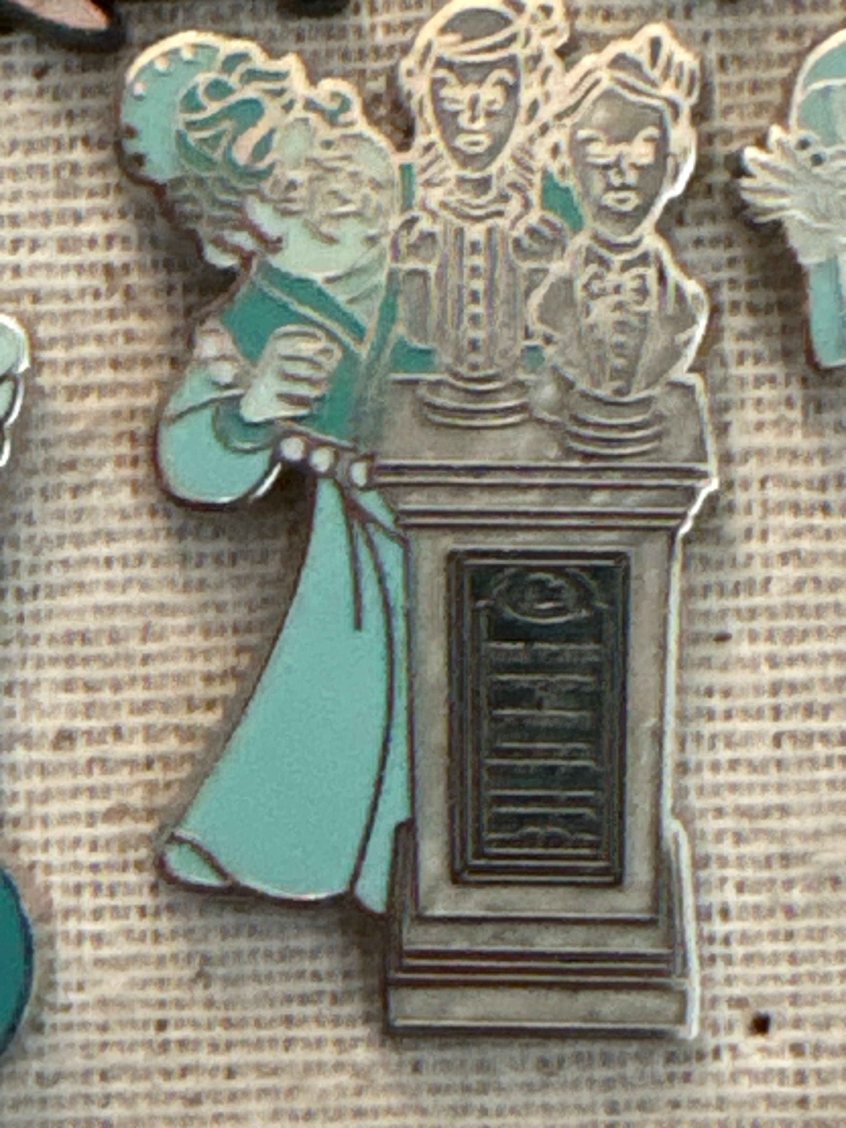 Aunt Florence and The Twins Wellington & Forsythia's Statue - Magic Kingdom's Haunted Mansion Interactive Graveyard Queue Mystery Collection