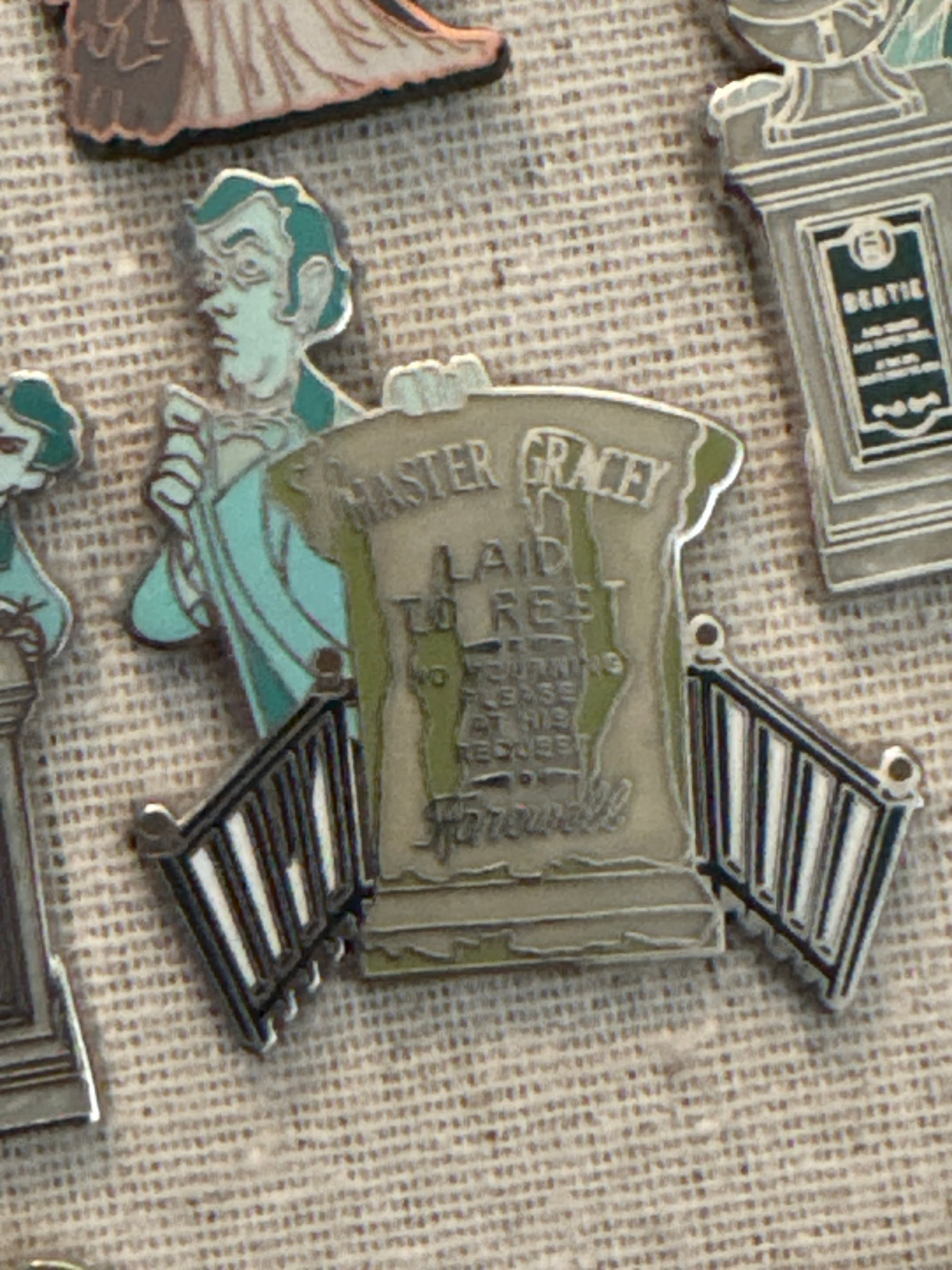 The Aging Man and Master Gracey's Headstone - Magic Kingdom's Haunted Mansion Interactive Graveyard Queue Mystery Collection front