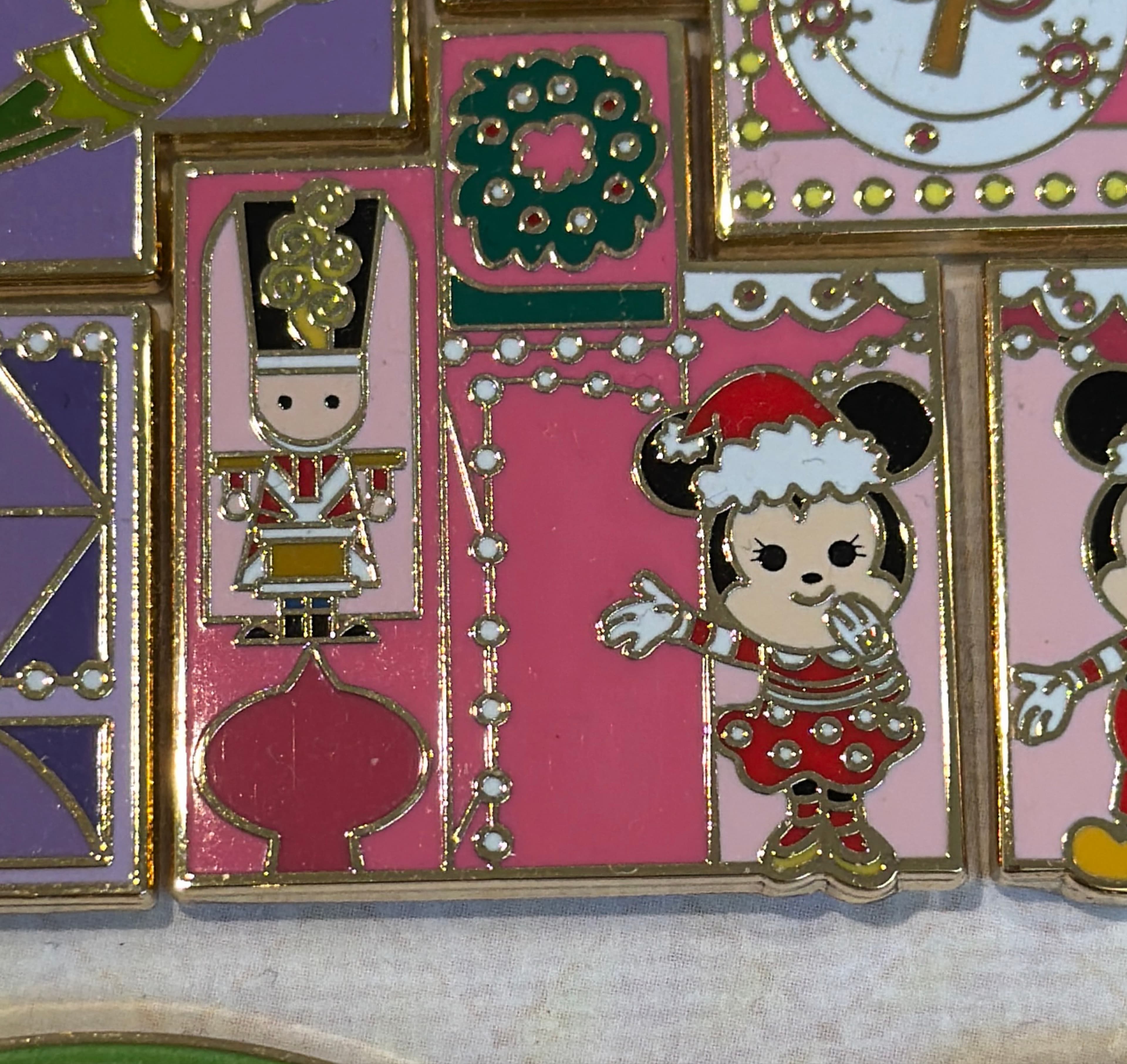 Minnie Mouse (Santa Outfit) and Nutcracker - 24-Day Holiday Countdown Calendar Mystery Pin Set 2022