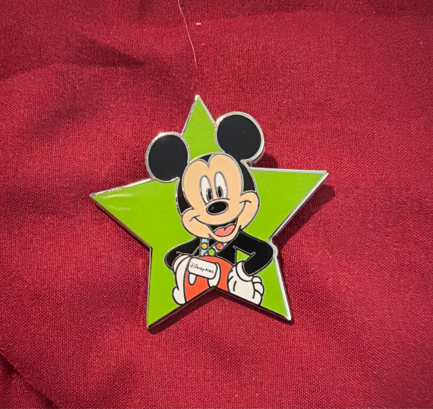 Mickey with Pin Trading Lanyard with Green Star