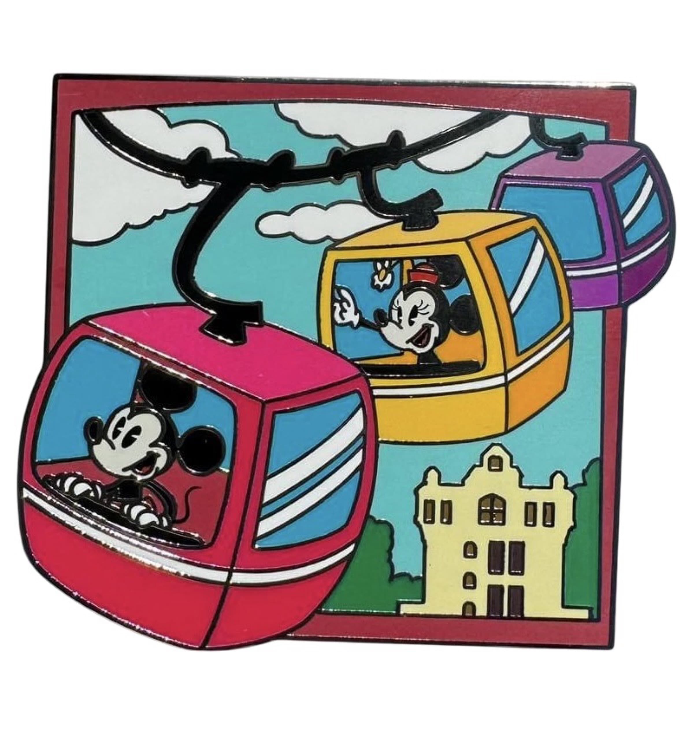 Mickey and Minnie Riding the Skyliner