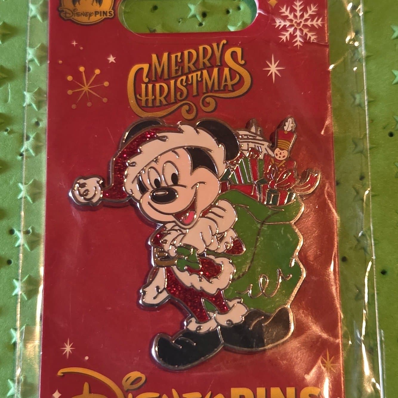Santa Mickey Mouse Merry Christmas 2025 Pin