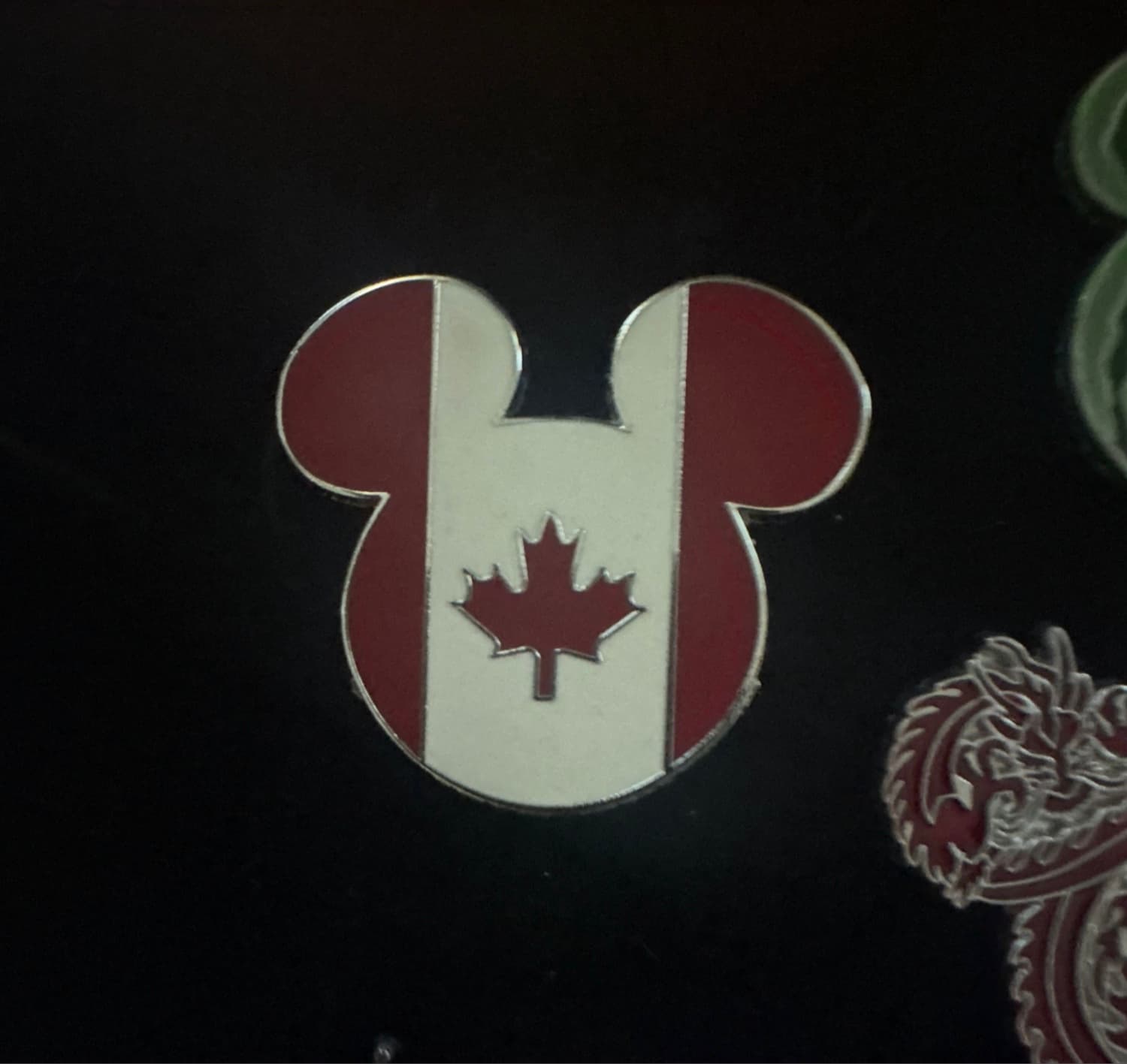Mickey Mouse Icon Canada Flag Pin