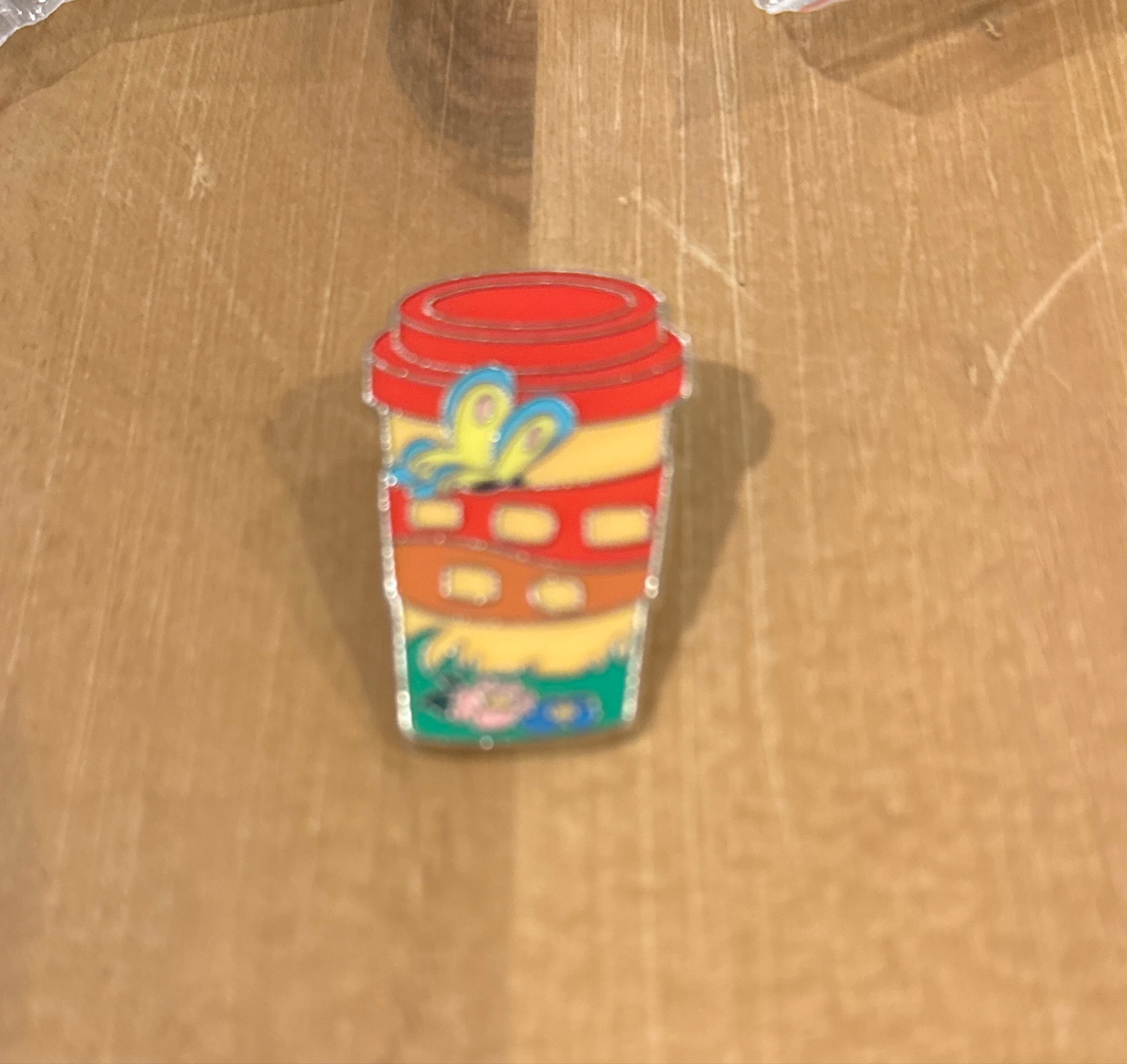 Bambi Butterfly Coffee Cup Mystery Pin