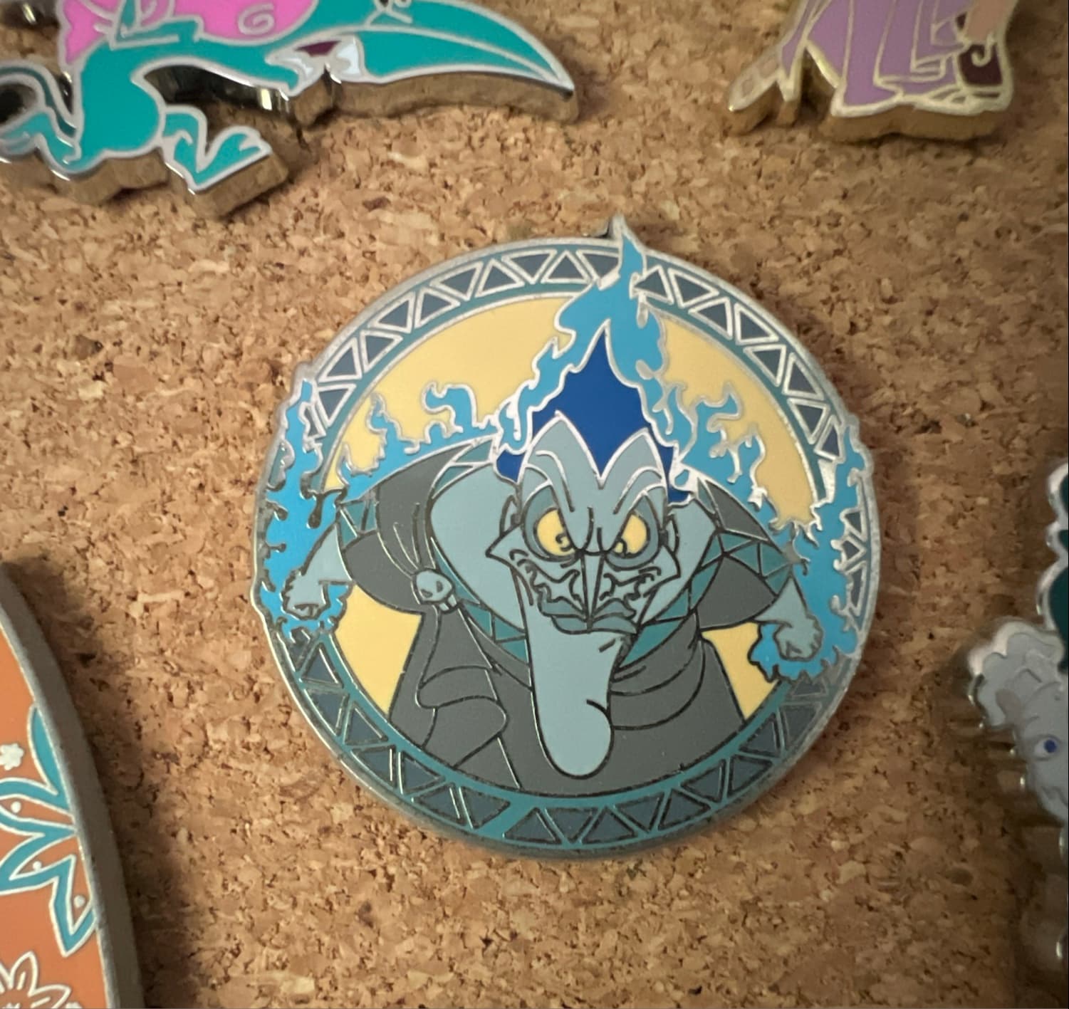 Disney Villains Portrait Series Hades from Hercules Round Open Edition Pin front