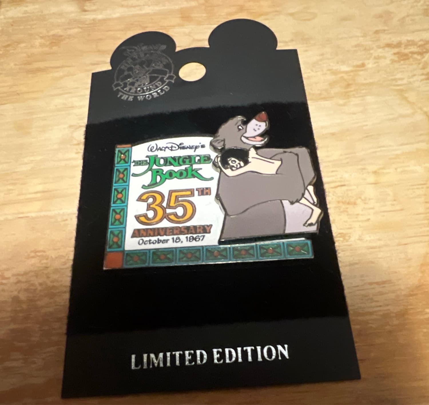 Baloo & Mowgli The Jungle Book 35th Anniversary Pin