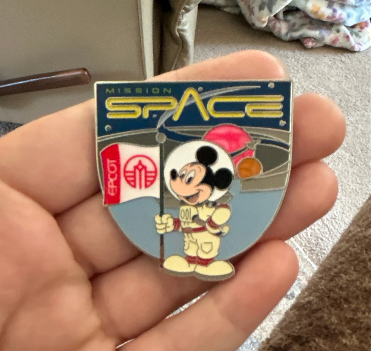 Disney Epcot Mission Space Astronaut Mickey Mouse Pin