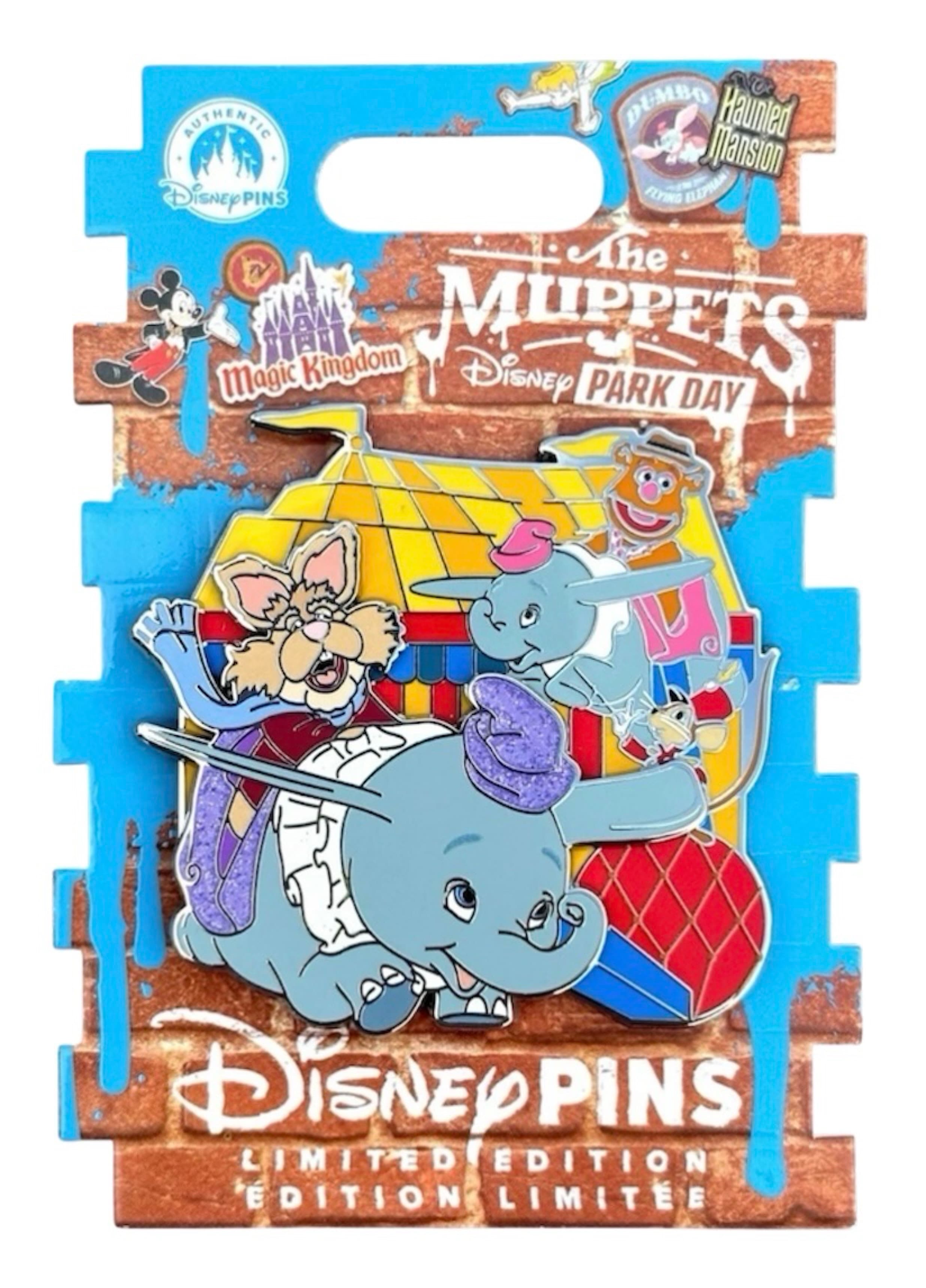 The Muppets Bean Bunny and Fozzie Bear on Dumbo the Flying Elephant