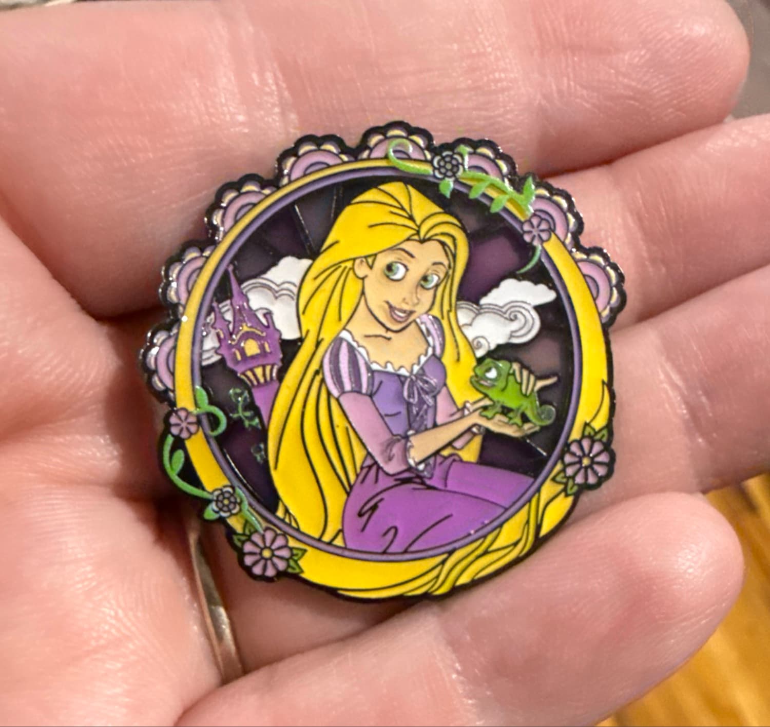 Rapunzel & Pascal Stained Glass Pin