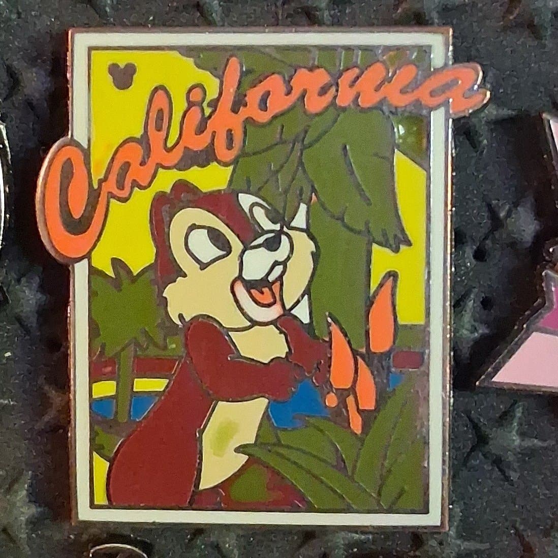 Chip California Postcard Hidden Mickey Pin