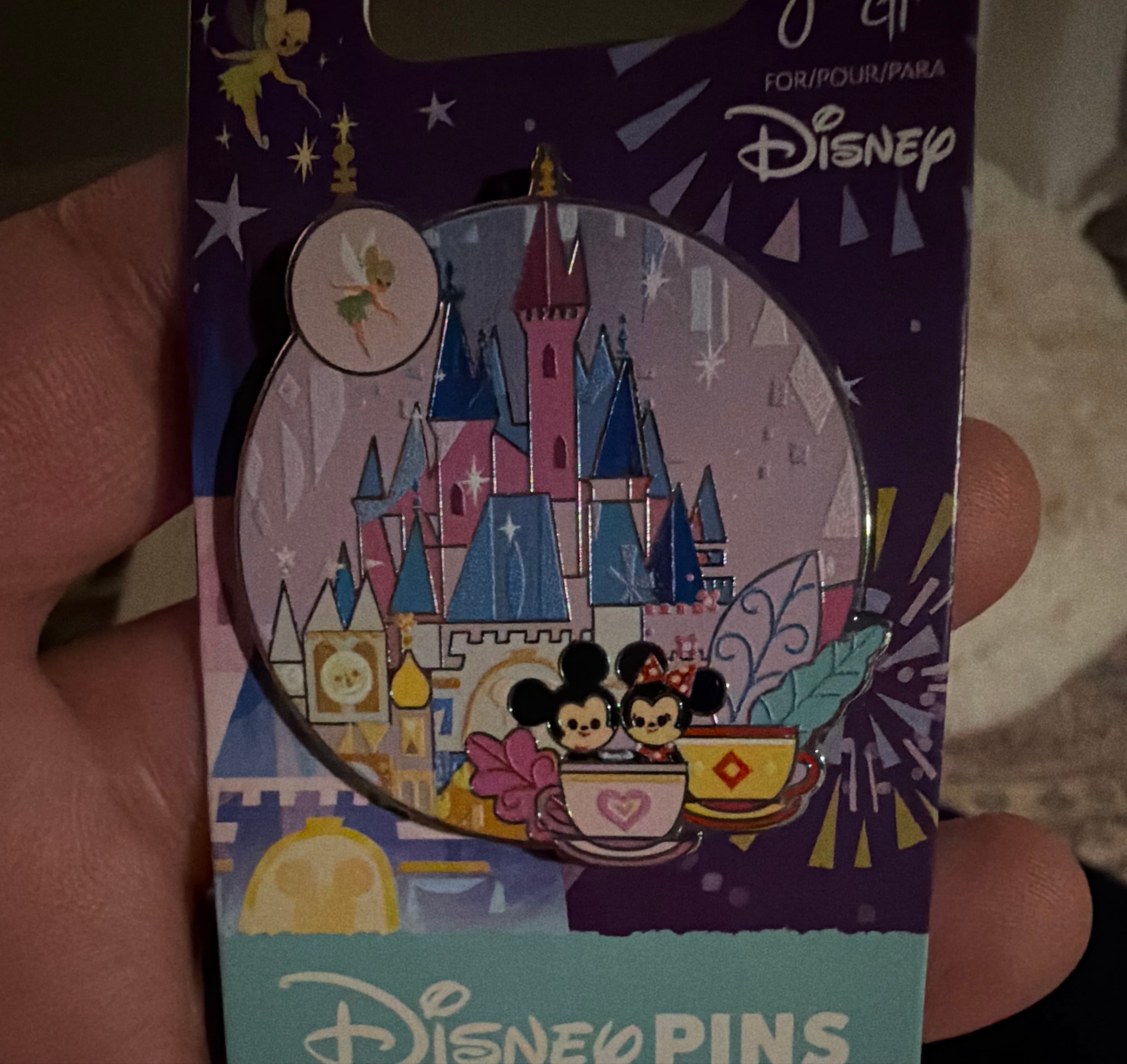 Mickey and Minnie Mouse with Tinker Bell Fantasyland Pin by Joey Chou